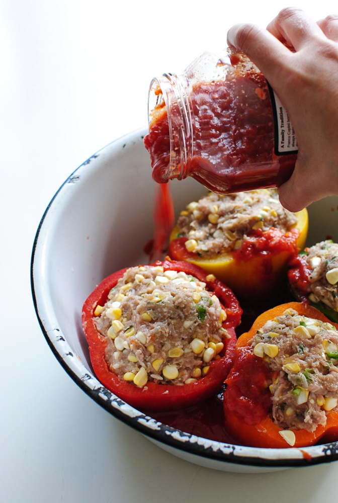 Easiest Ever Stuffed Peppers / Bev Cooks