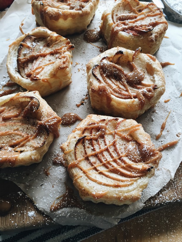 Apple Pastries with Homemade Dulce de Leche / Bev Cooks