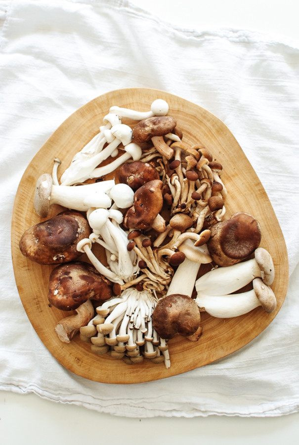 Wild Mushroom and Christmas Bean Crostini / Bev Cooks