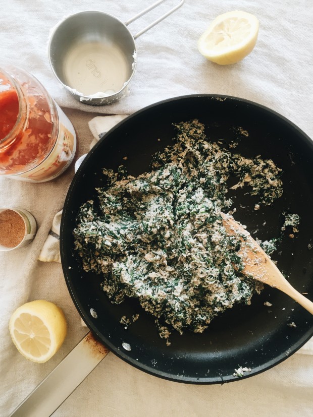 Spinach, Mushroom and Ricotta Crepes / Bev Cooks
