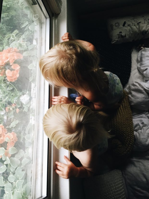 Toddlers at the window