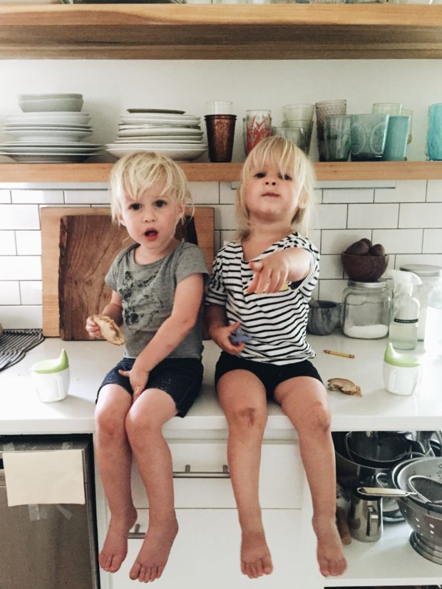 Toddlers on a Counter