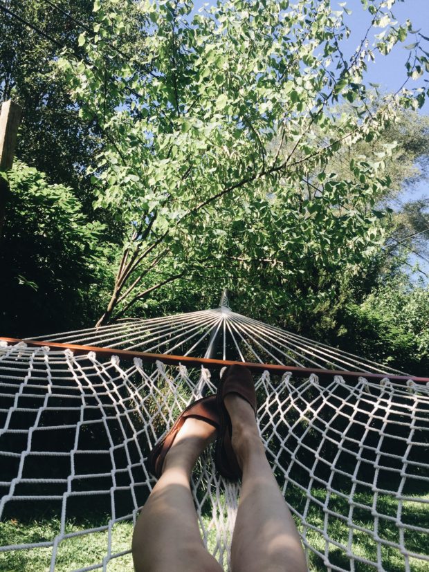 Pons on Feet. Feet on hammock. 