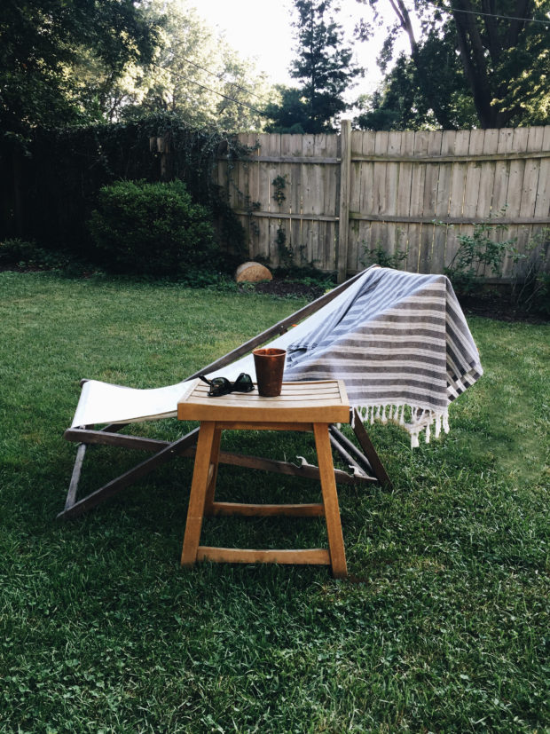 Sun chair, sun glasses and sun drink. My life. 