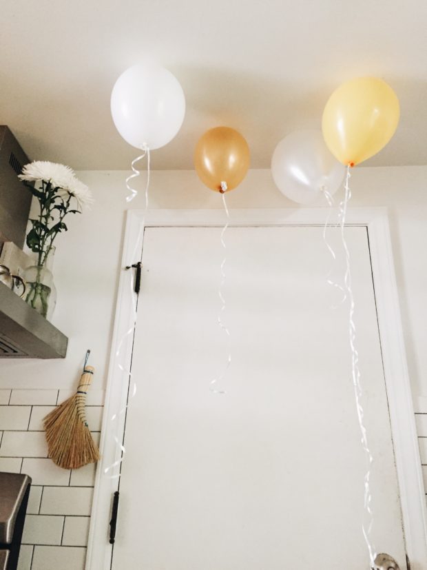 Balloons in the kitchen 
