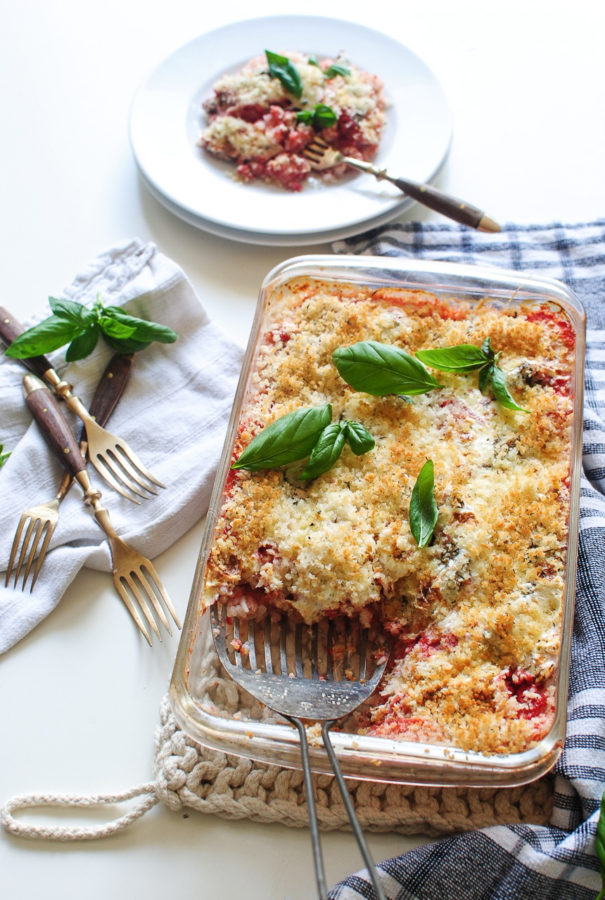 Italian Chicken and Rice Casserole / Bev Cooks