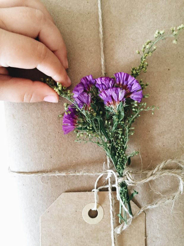 Hands and flowers