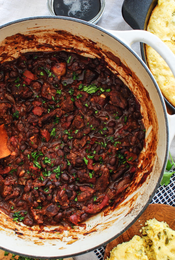 Steak and Black Bean Chili / Bev Cooks