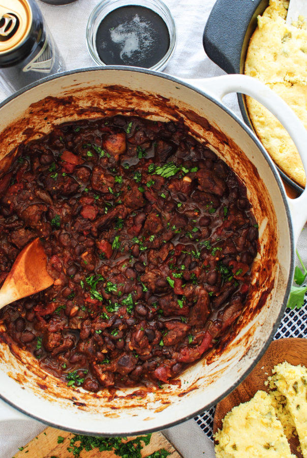 Steak and Black Bean Chili / Bev Cooks