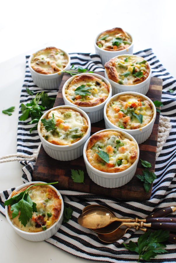 Cheesy Biscuit Pot Pies / Bev Cooks