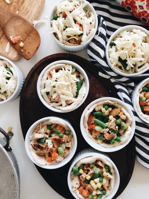 Cheesy Biscuit Pot Pies / Bev Cooks