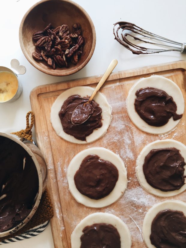 Mini Chocolate Pudding Galettes / Bev Cooks