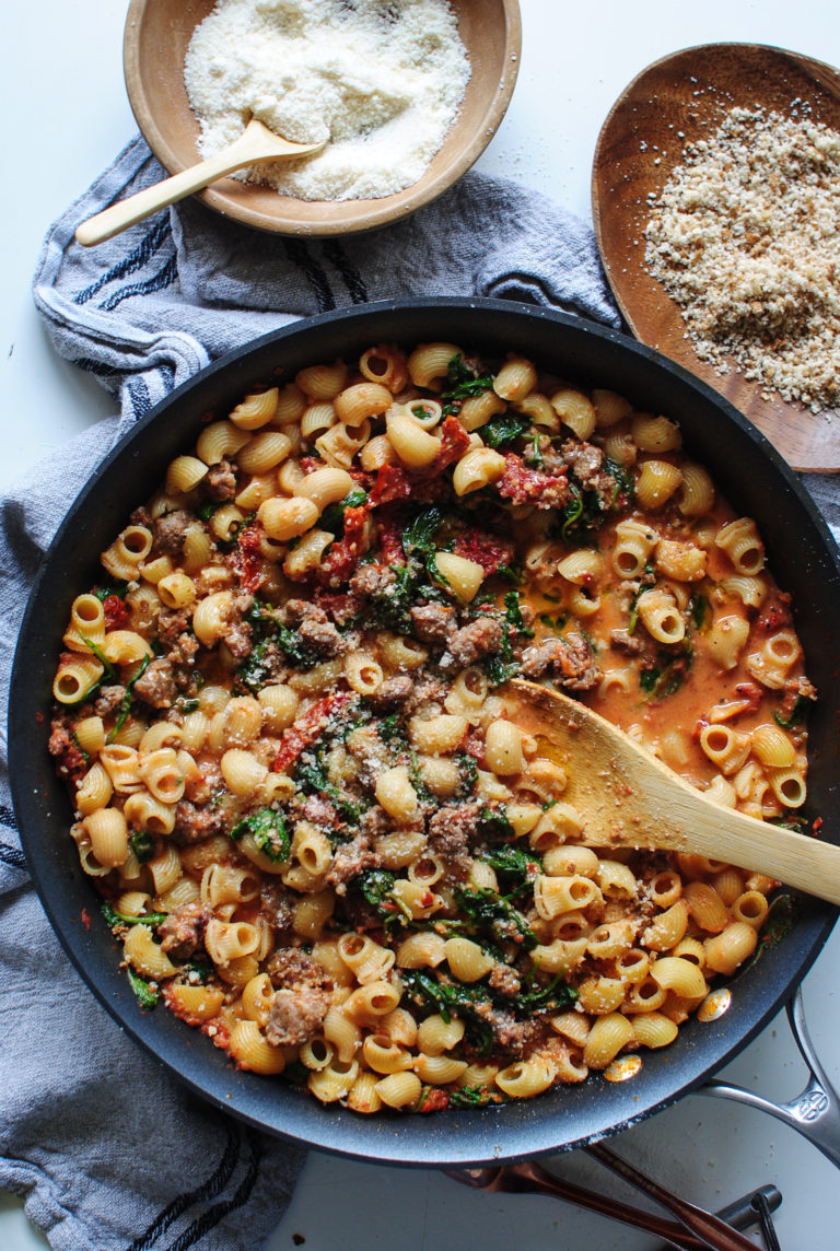 Creamy Pasta With Sausage And Kale - Bev Cooks