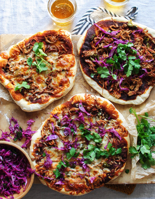 BBQ Pulled Pork Pizza / Bev Cooks