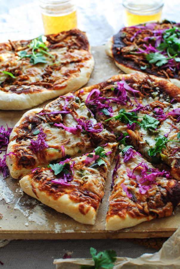 BBQ Pulled Pork Pizza / Bev Cooks