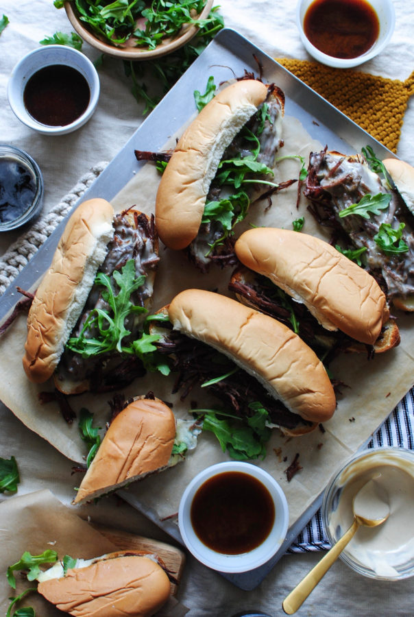 Slow Cooker Roast Beef Melts / Bev Cooks