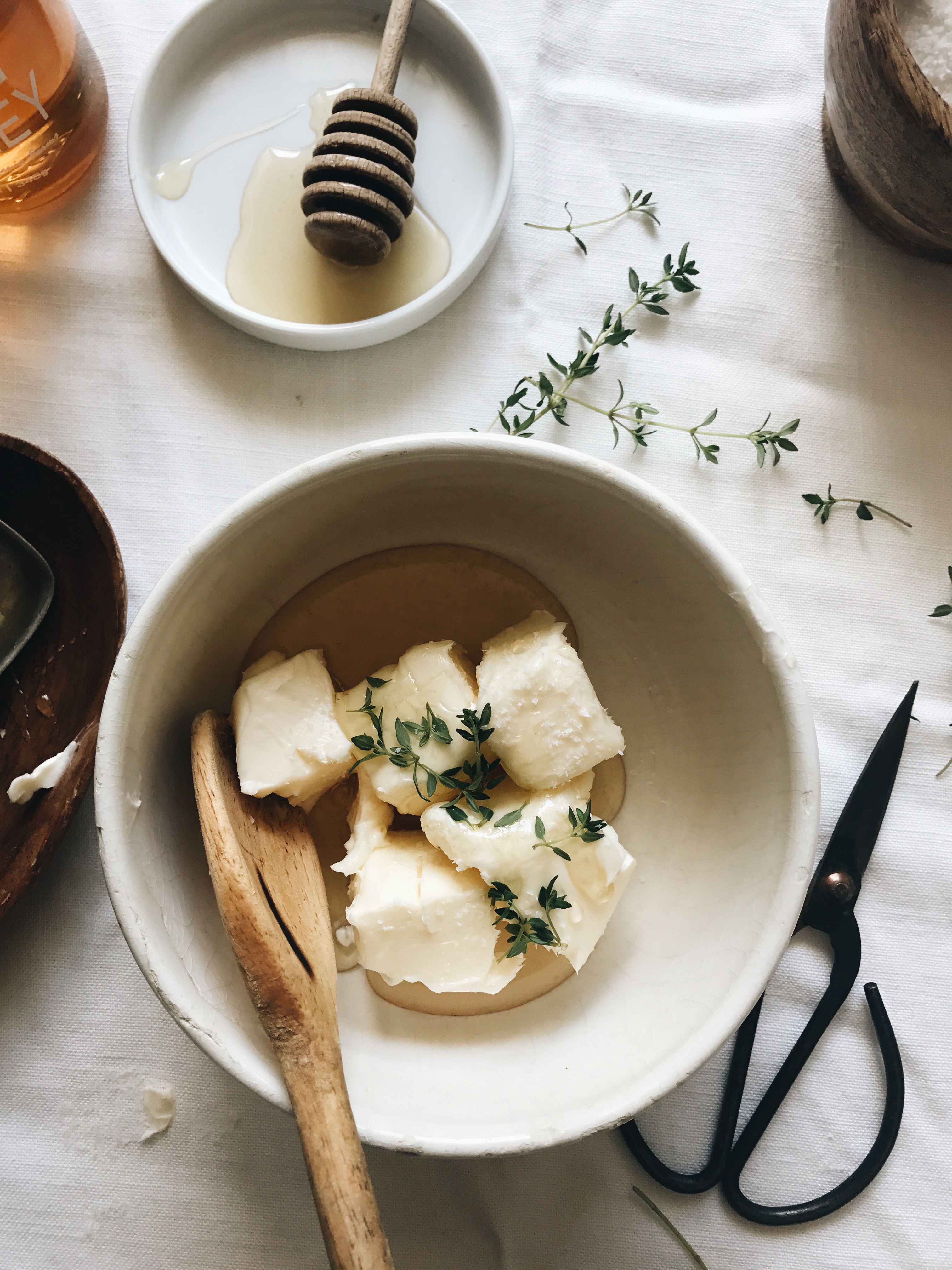 A Simple Honey Thyme Butter / Bev Cooks