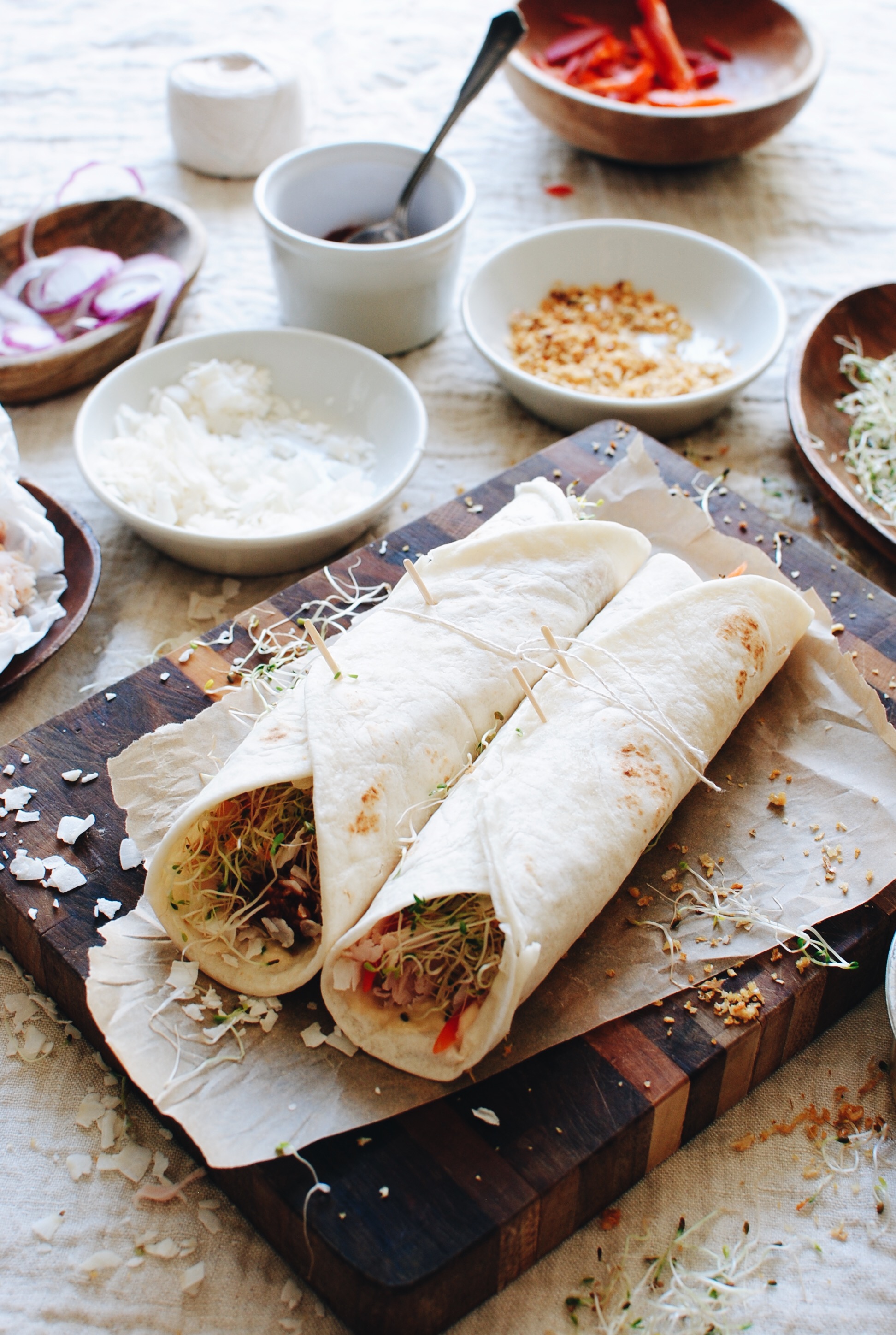 Thai Turkey Lunch Wrap / Bev Cooks