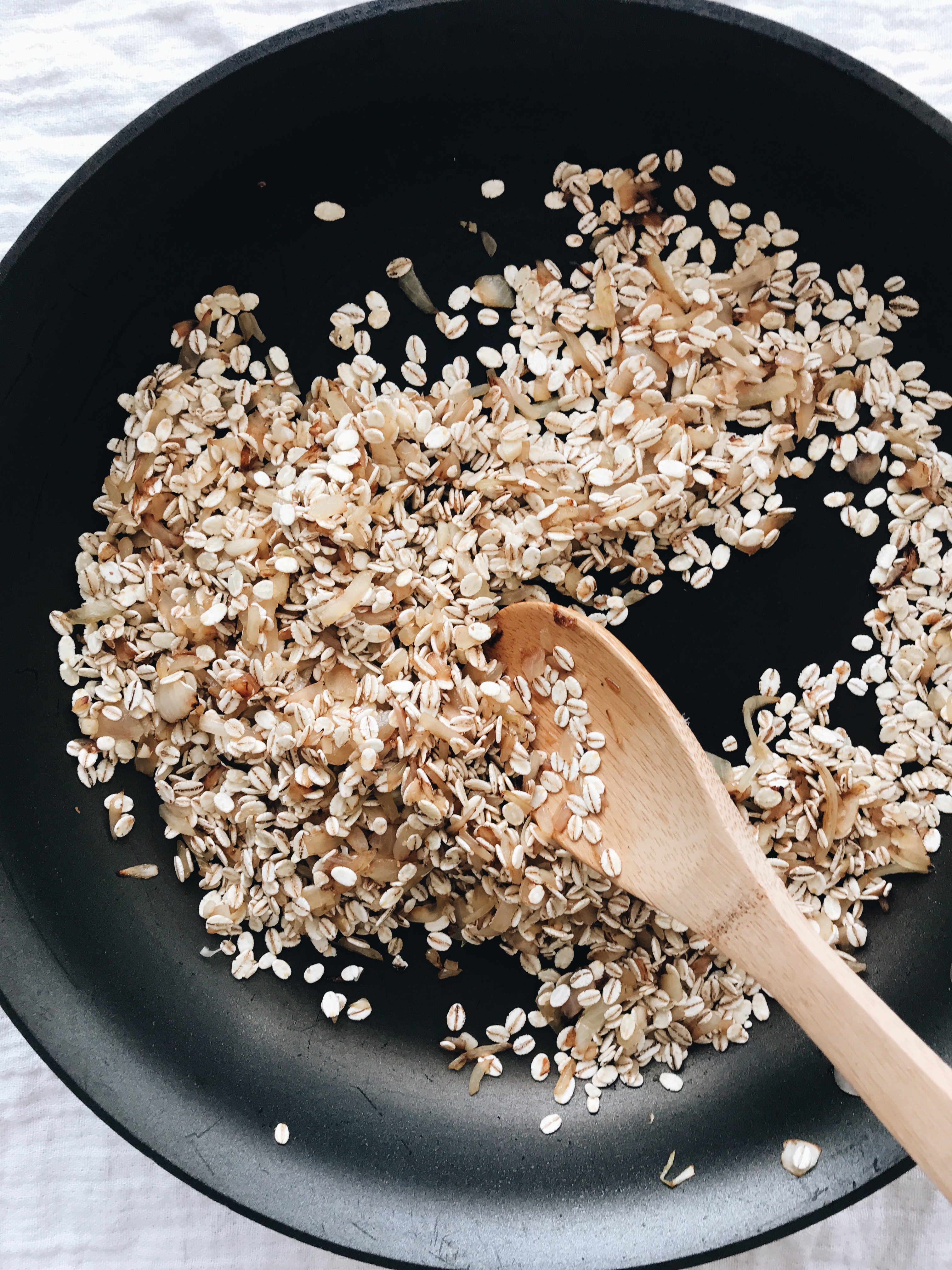 Mushroom and Barley Risotto - Bev Cooks