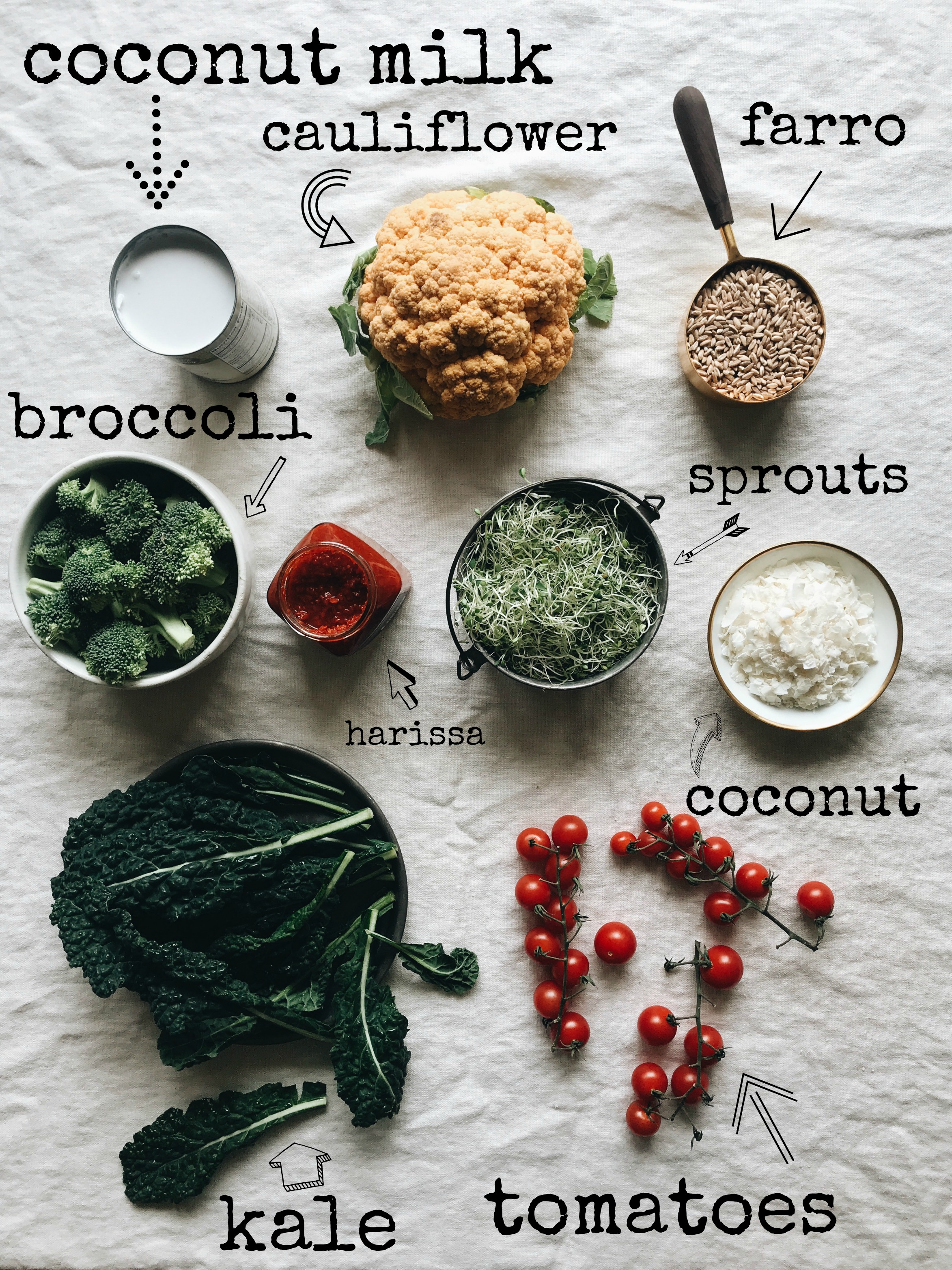 Roasted Vegetable and Farro Grain Bowl / Bev Cooks