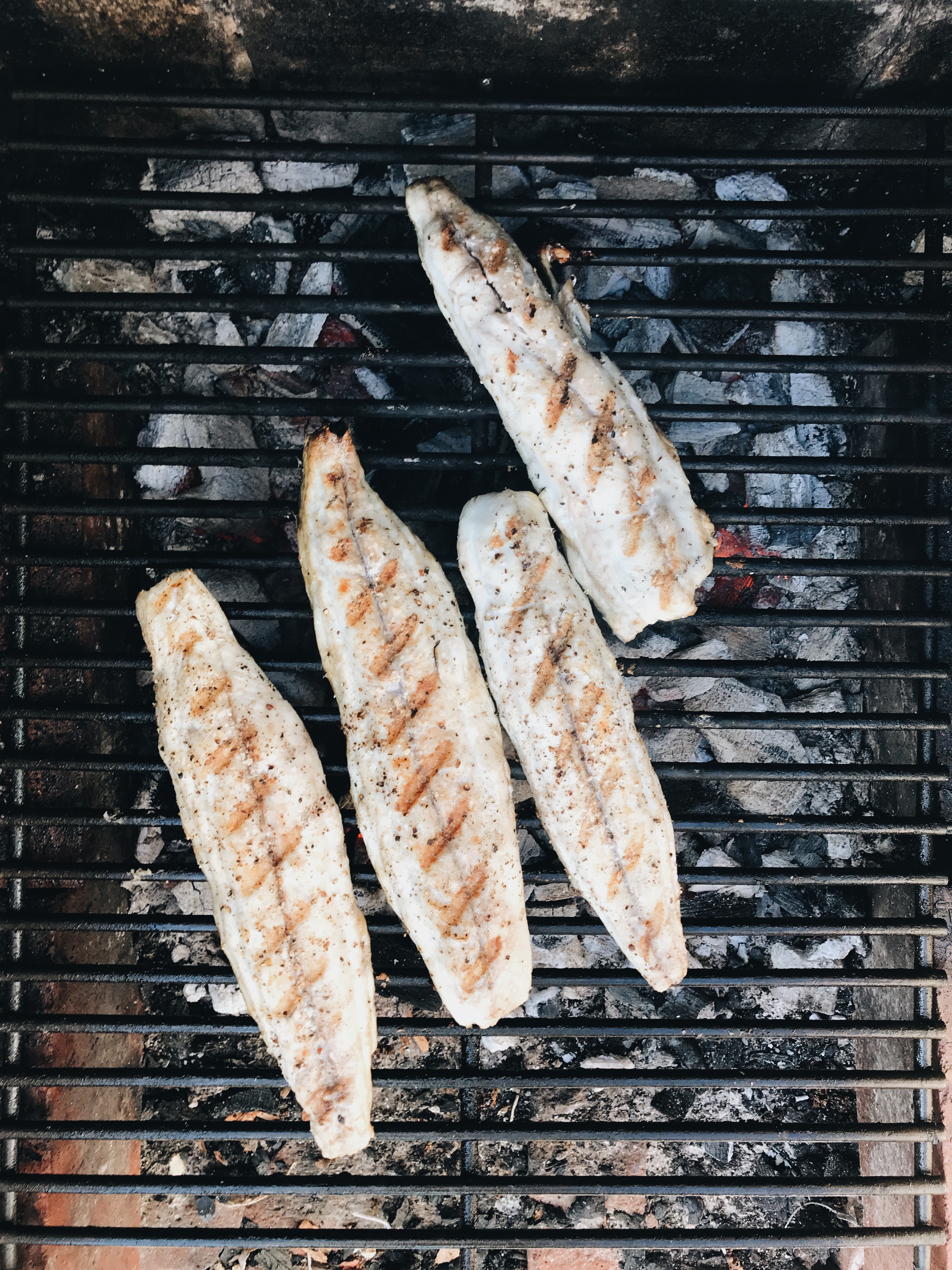 Grilled Mackerel Sandwiches / Bev Cooks