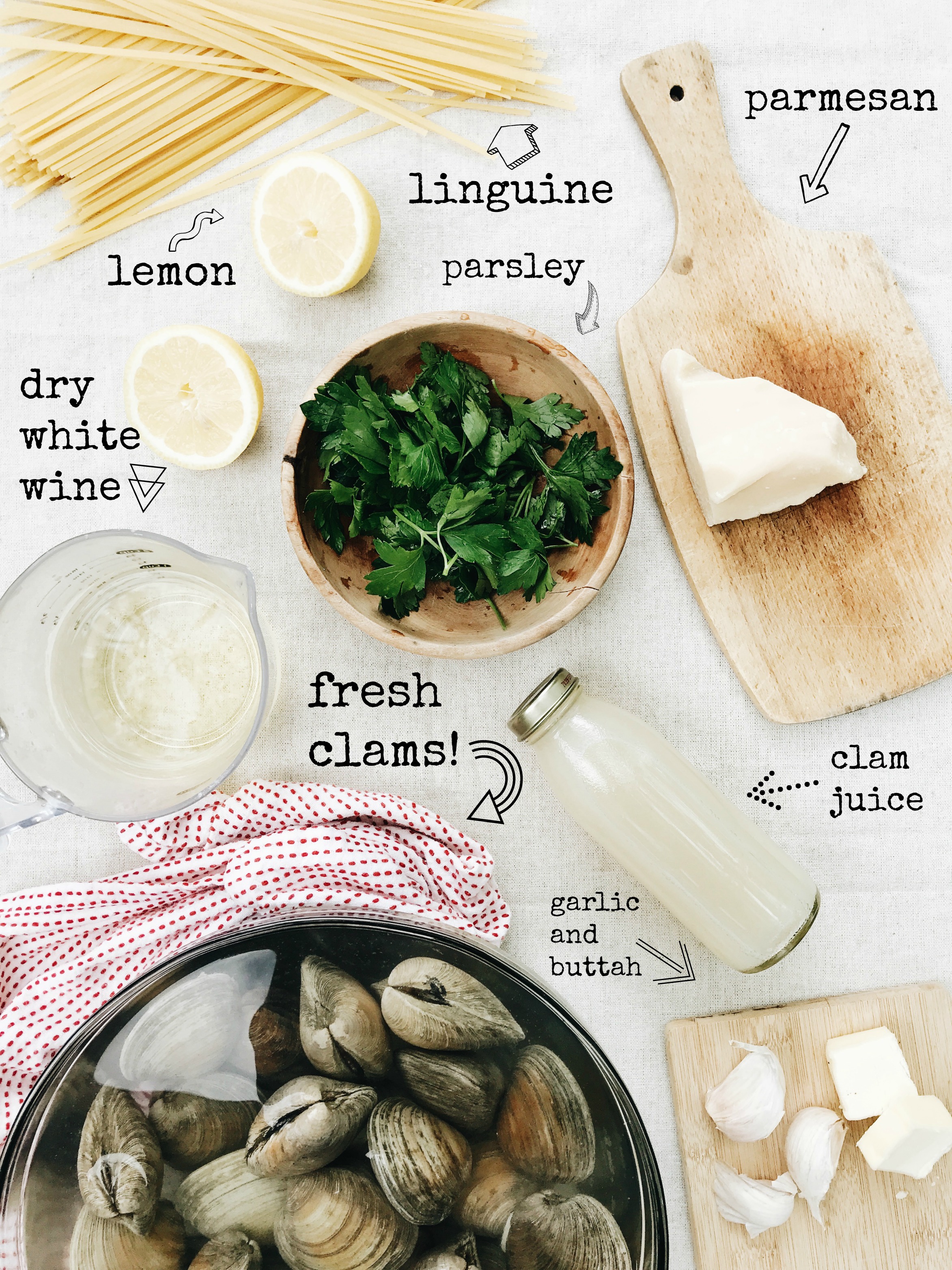Linguine with Clams / Bev Cooks