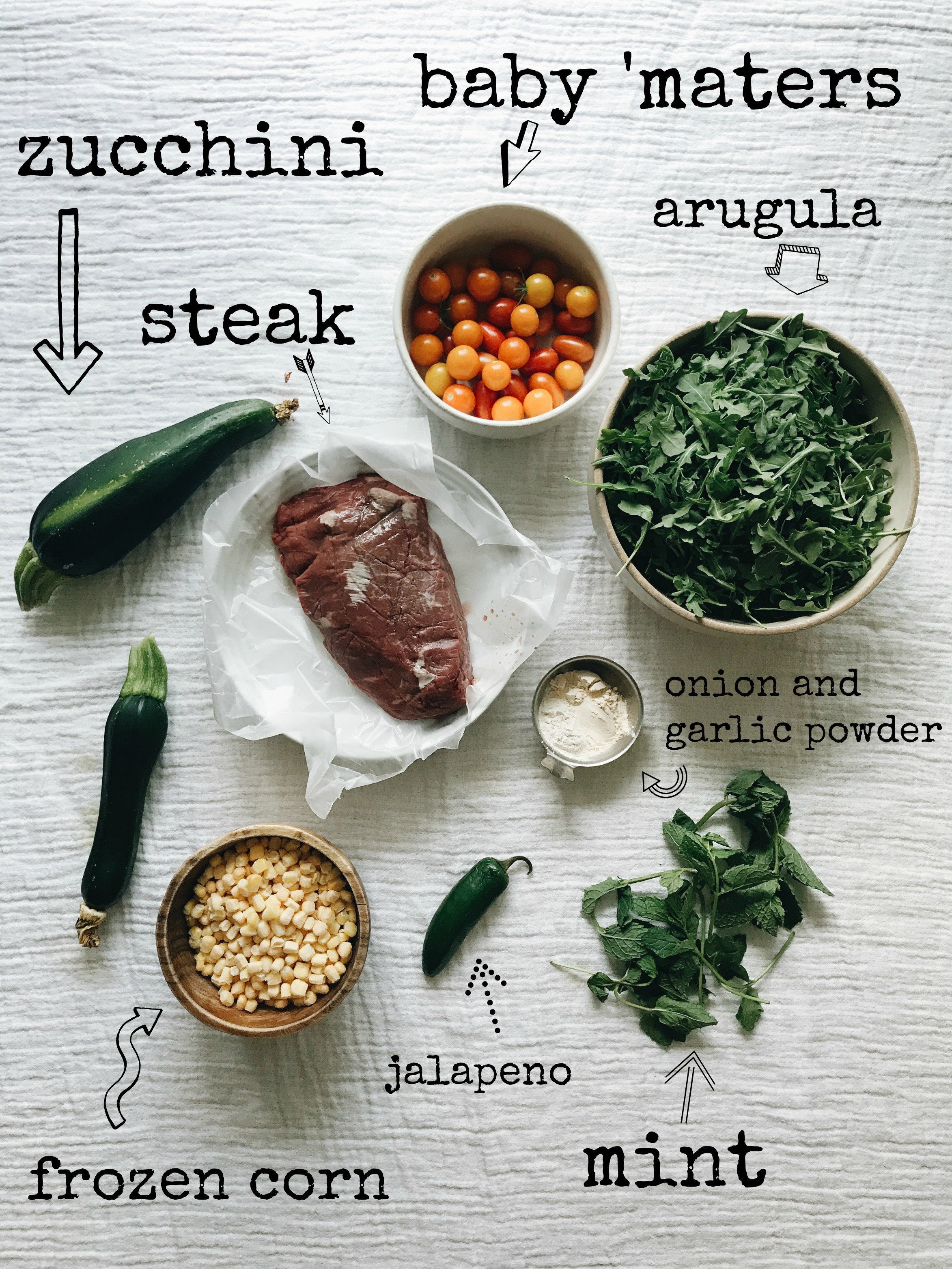 Summer Steak Salad / Bev Cooks