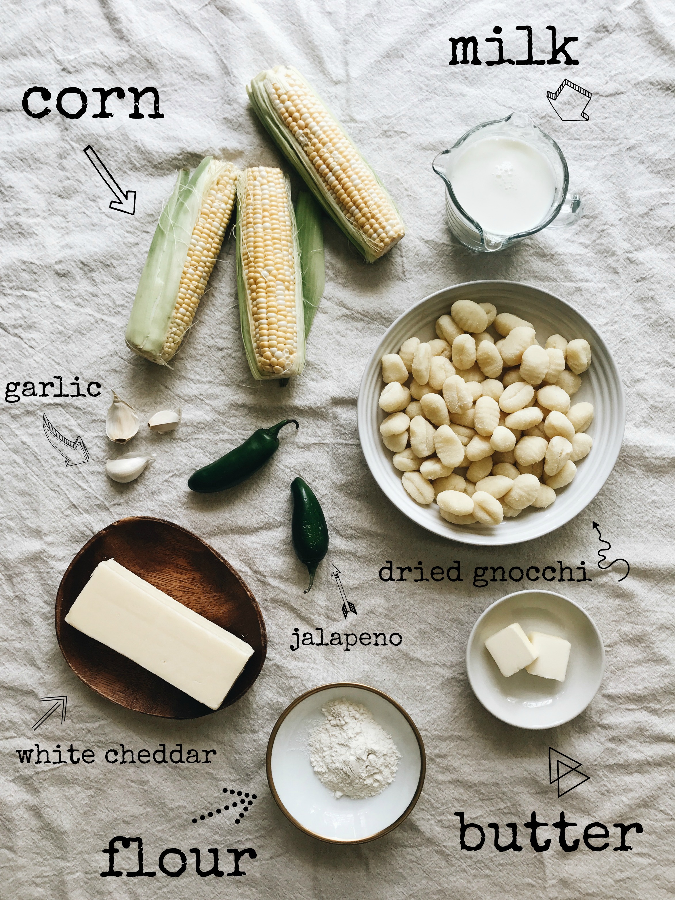 Corn and Jalapeno Gnocchi Bake / Bev Cooks