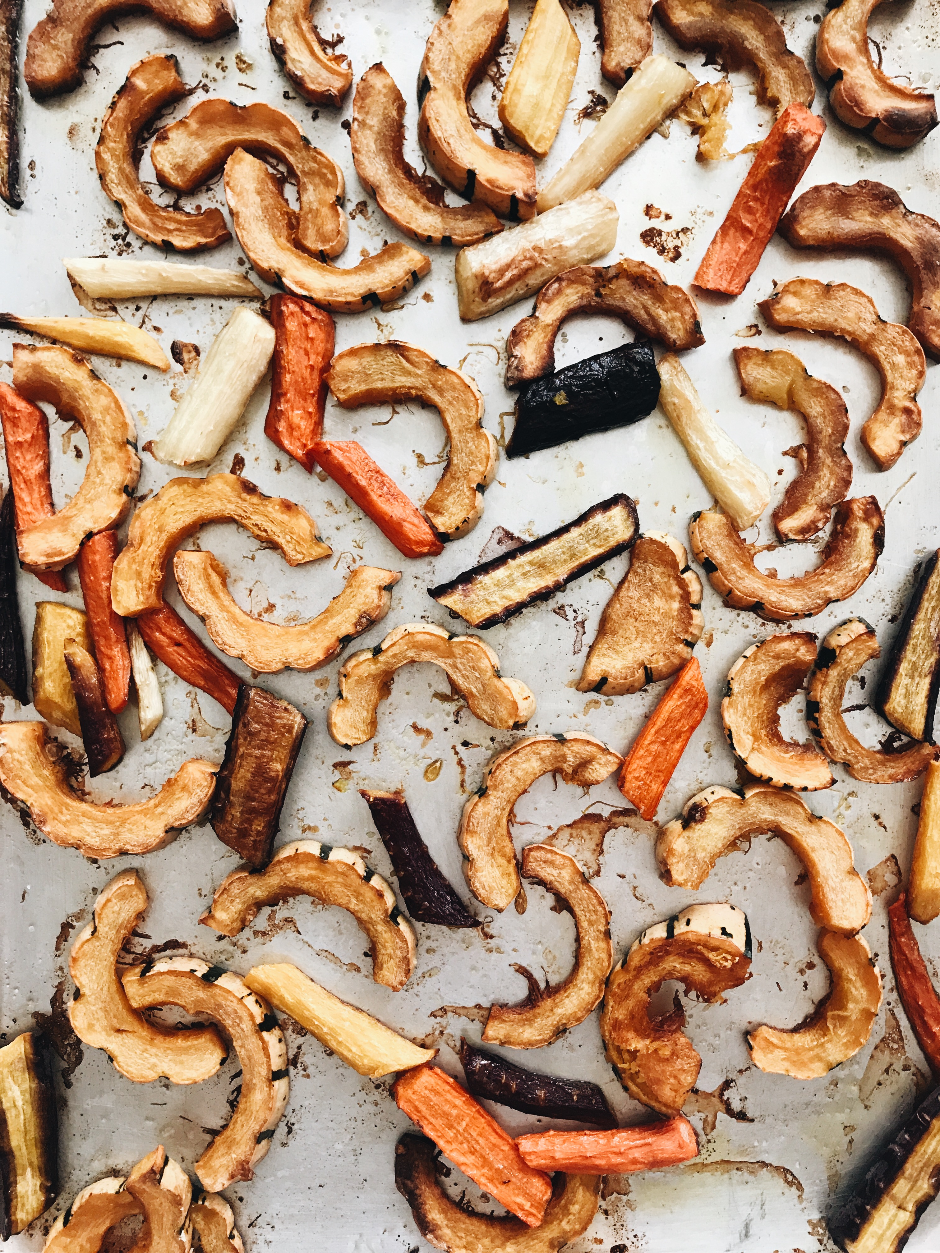 Chicken Sausage and Roasted Vegetable Kale Bowls / Bev Cooks