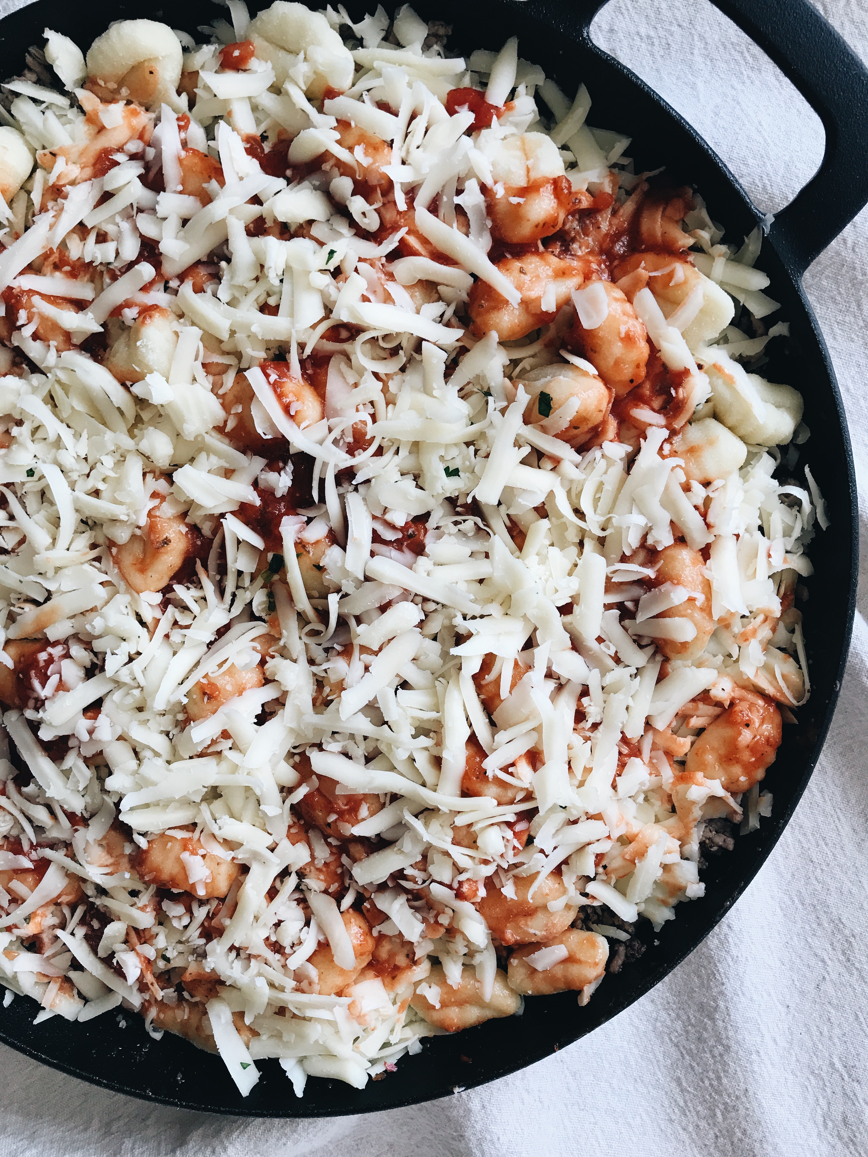 Skillet Gnocchi Lasagna / Bev Cooks 