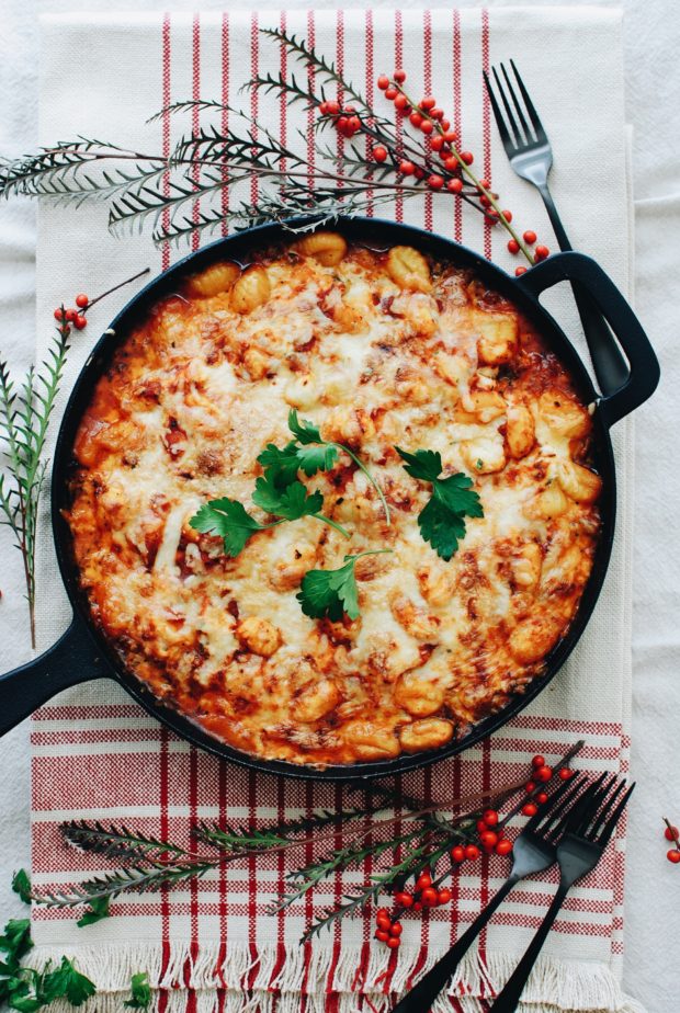Skillet Gnocchi Lasagna / Bev Cooks 