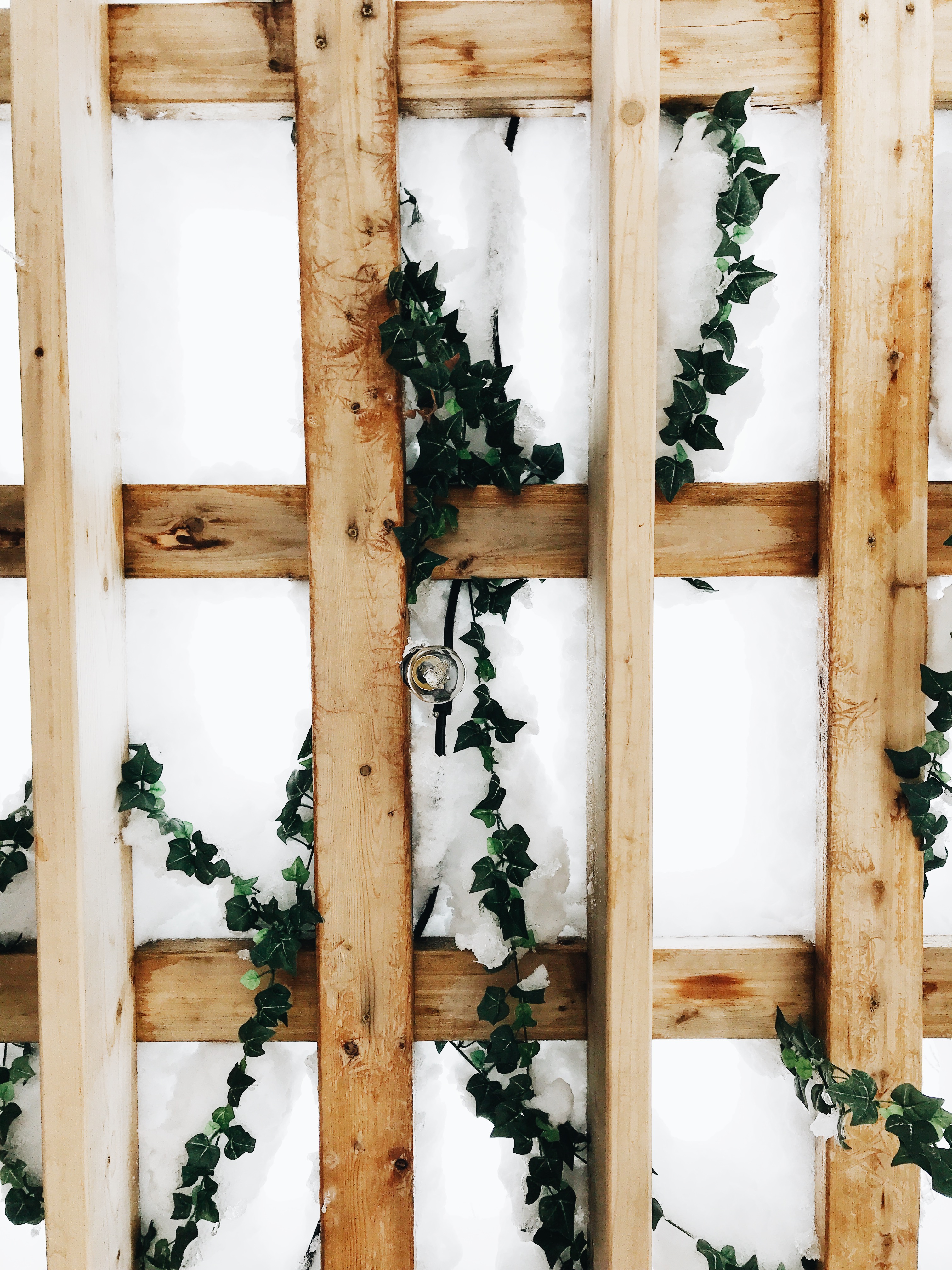 snowy pergola