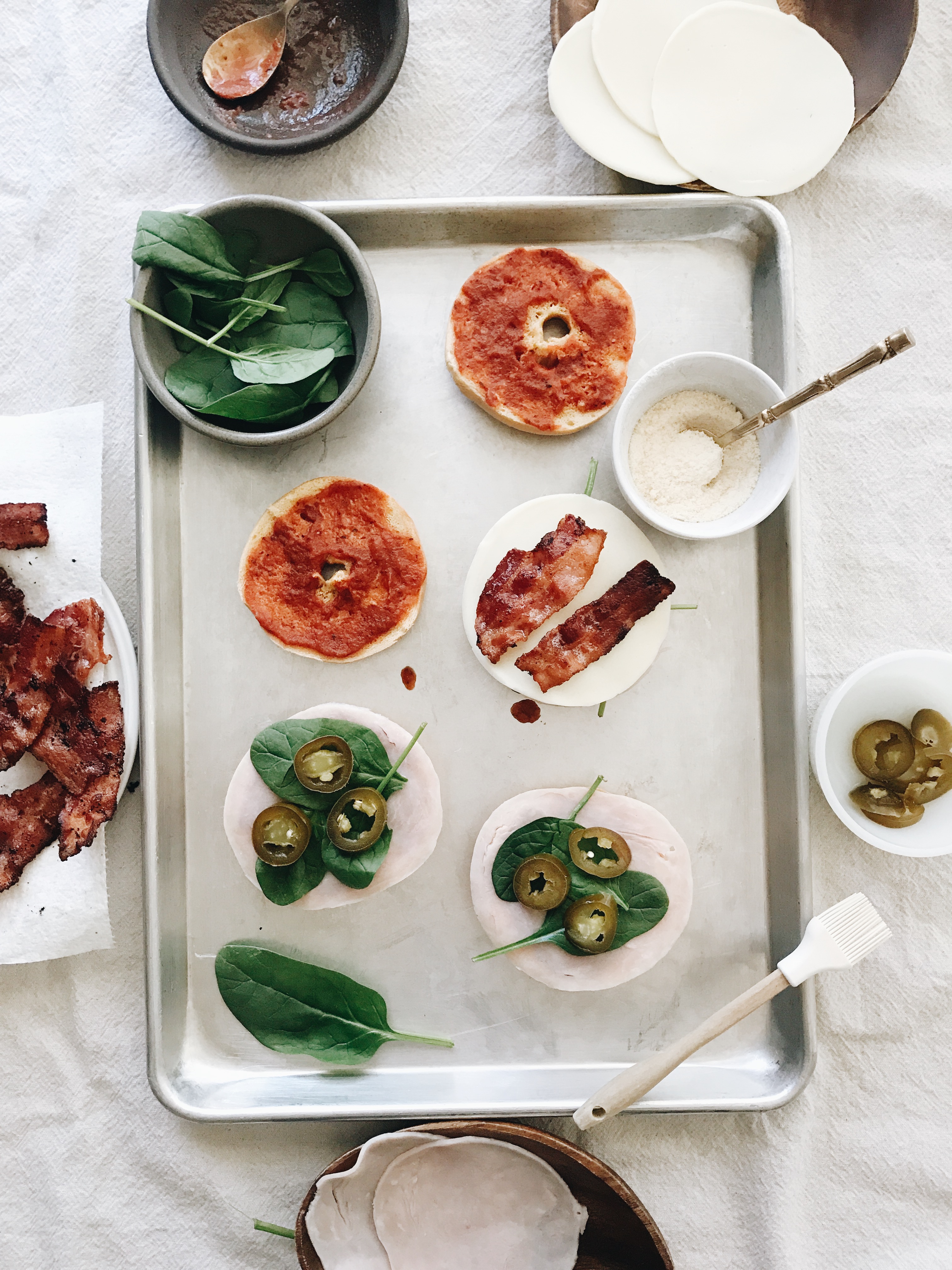 Bagel Pizza Snacks / Bev Cooks