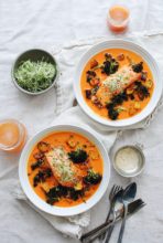 Thai Salmon and Broccoli Bowls / Bev Cooks