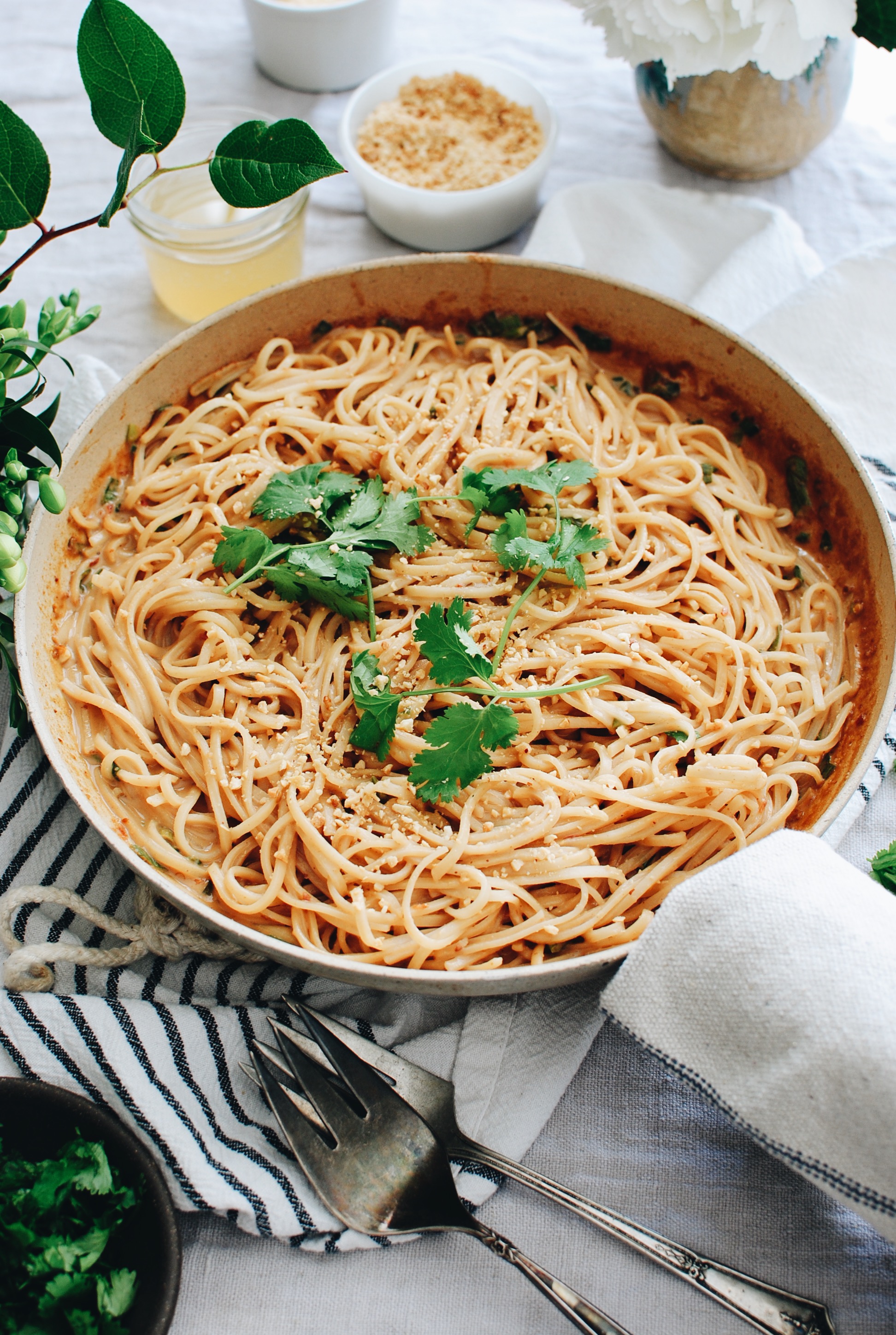 Thai Coconut Noodles / Bev Cooks