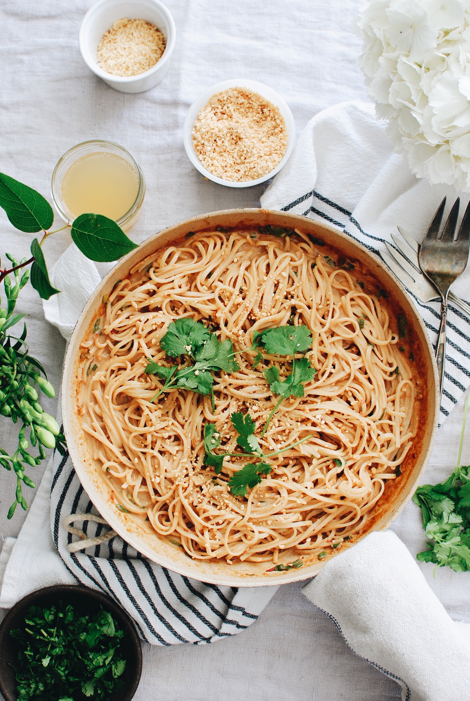 Thai Coconut Noodles / Bev Cooks