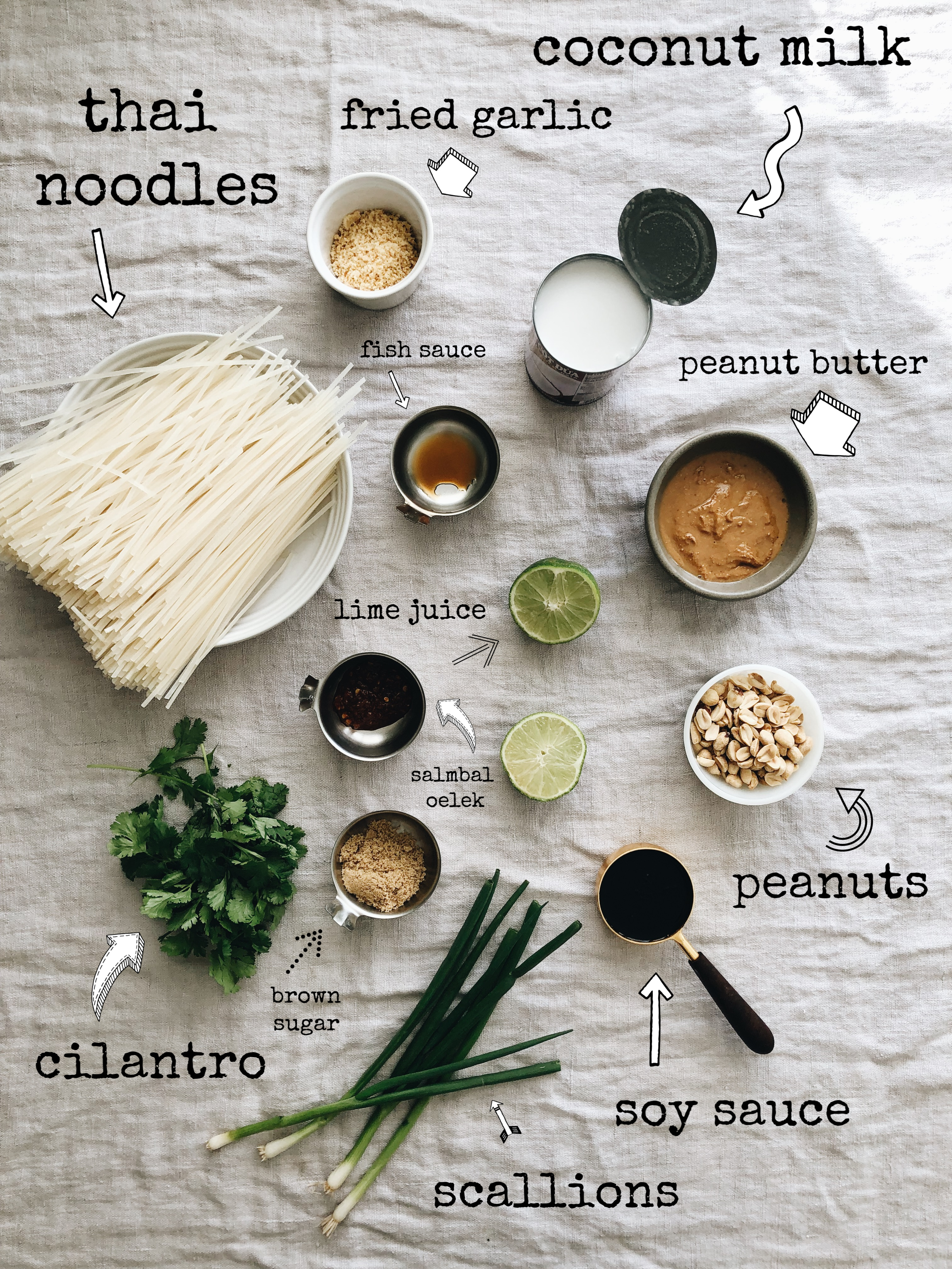 Thai Coconut Noodles / Bev Cooks