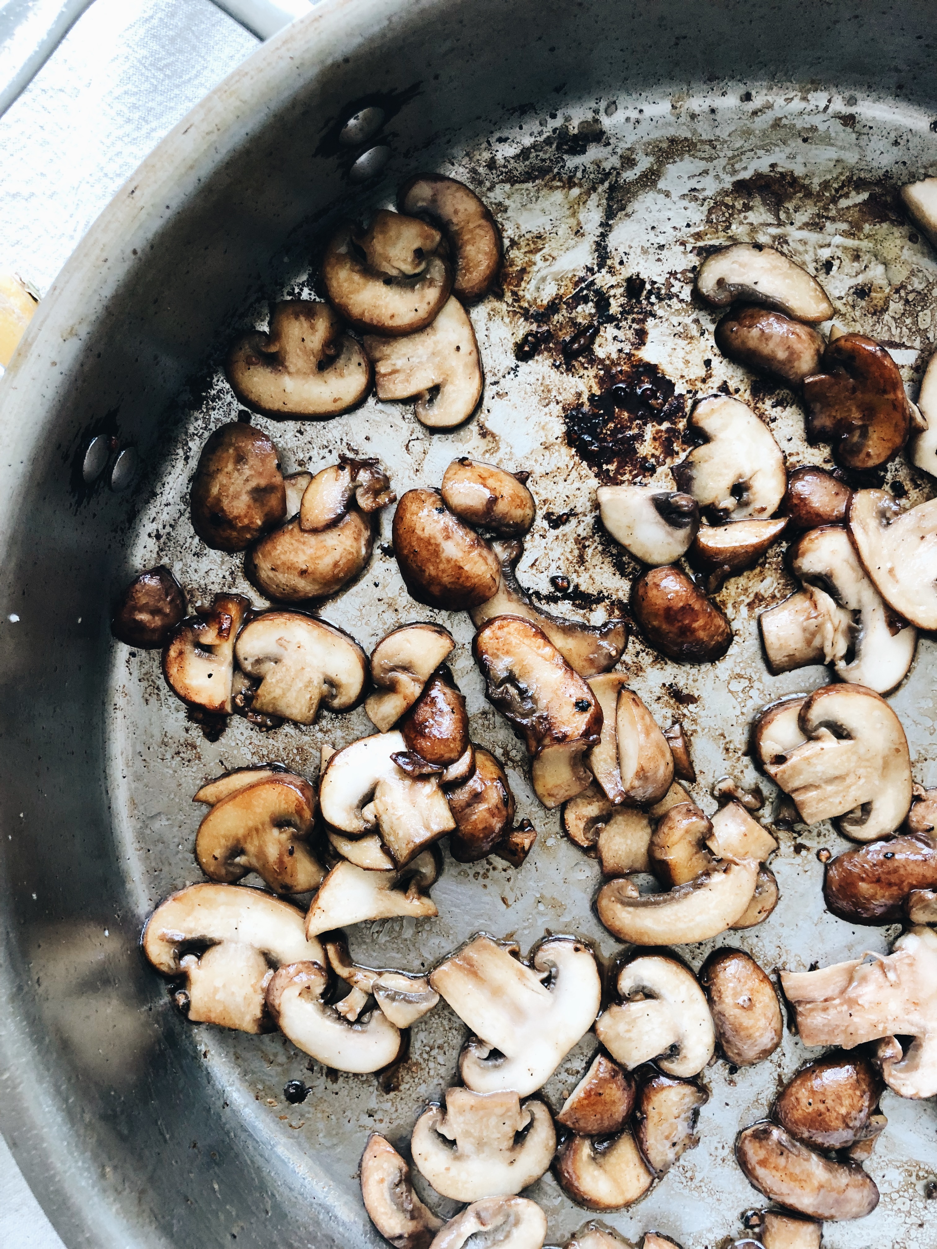 Creamy Chicken and Mushroom Pasta / Bev Cooks