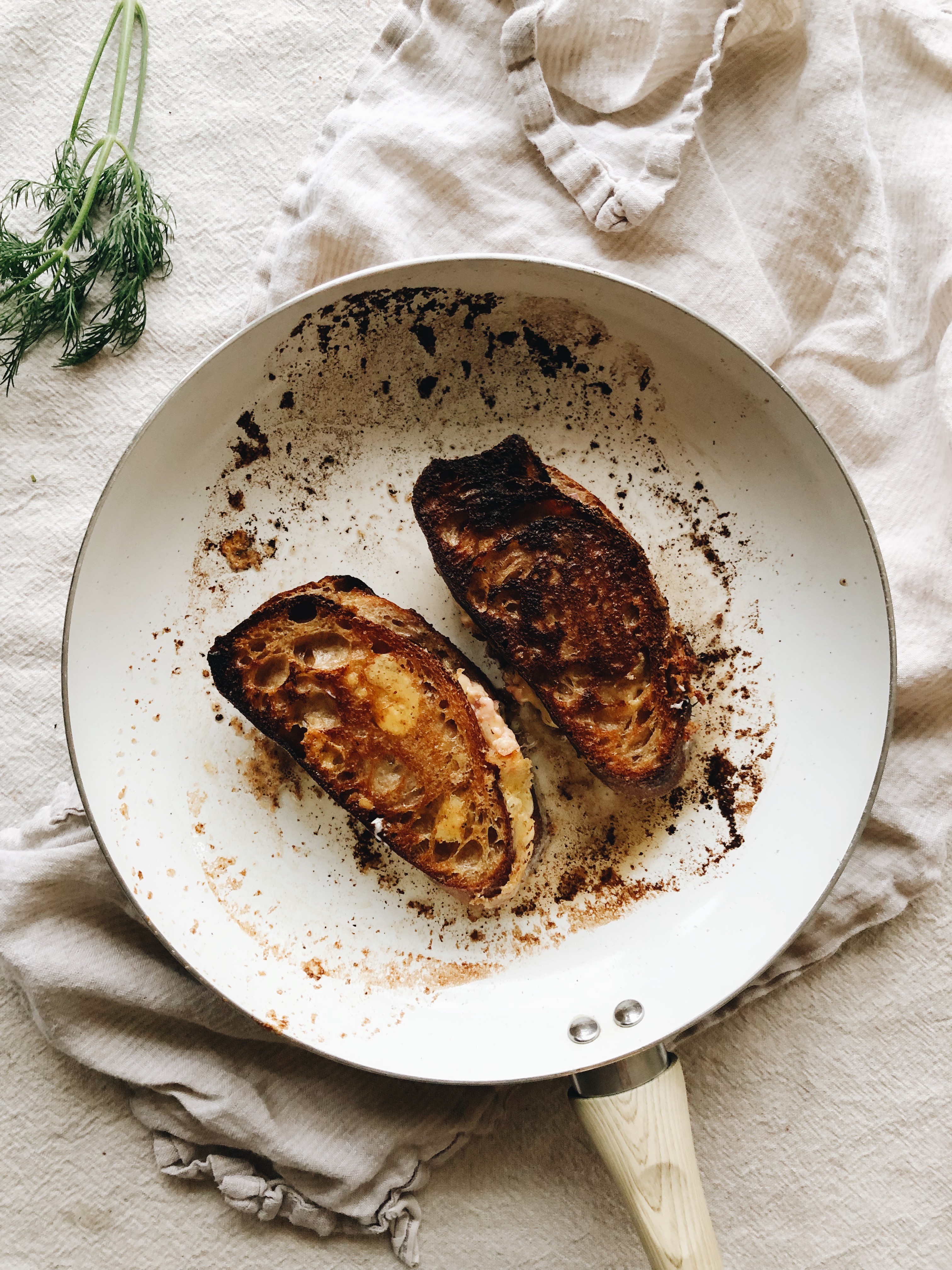 Smoked Salmon and Dill Havarti Grilled Cheese Sandwich / Bev Cooks