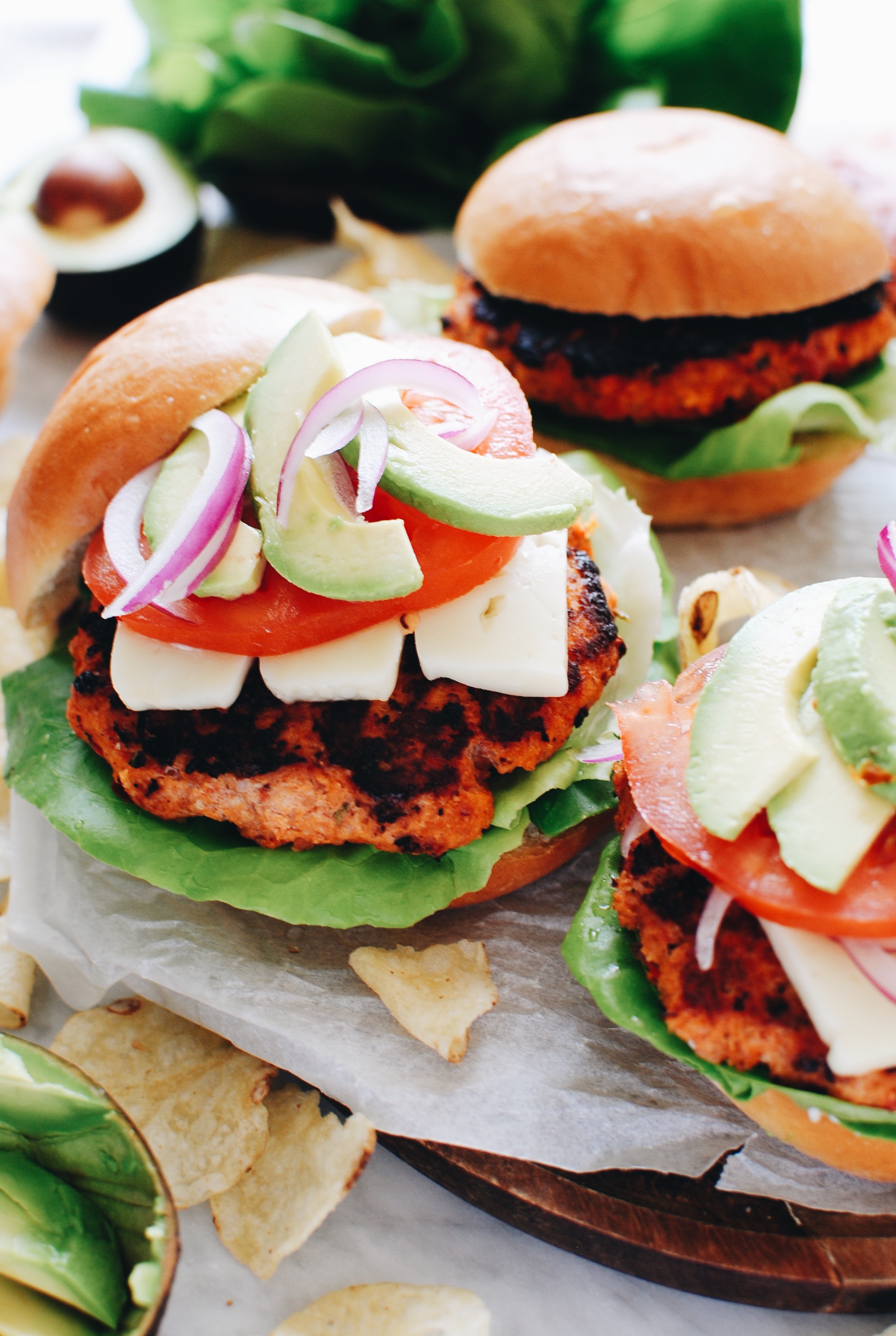 Sundried Tomato Chicken Burgers / Bev Cooks