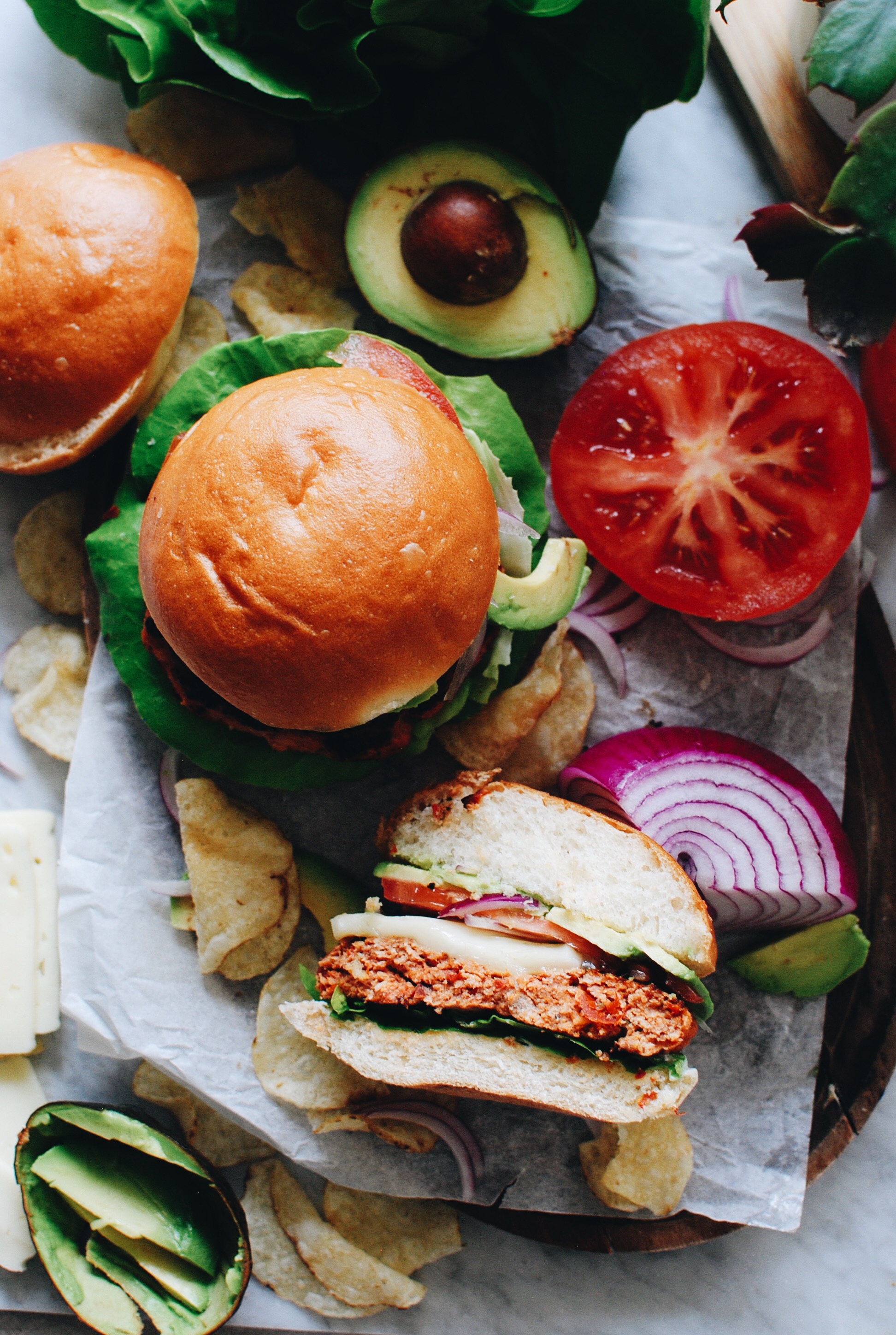 Sundried Tomato Chicken Burgers / Bev Cooks