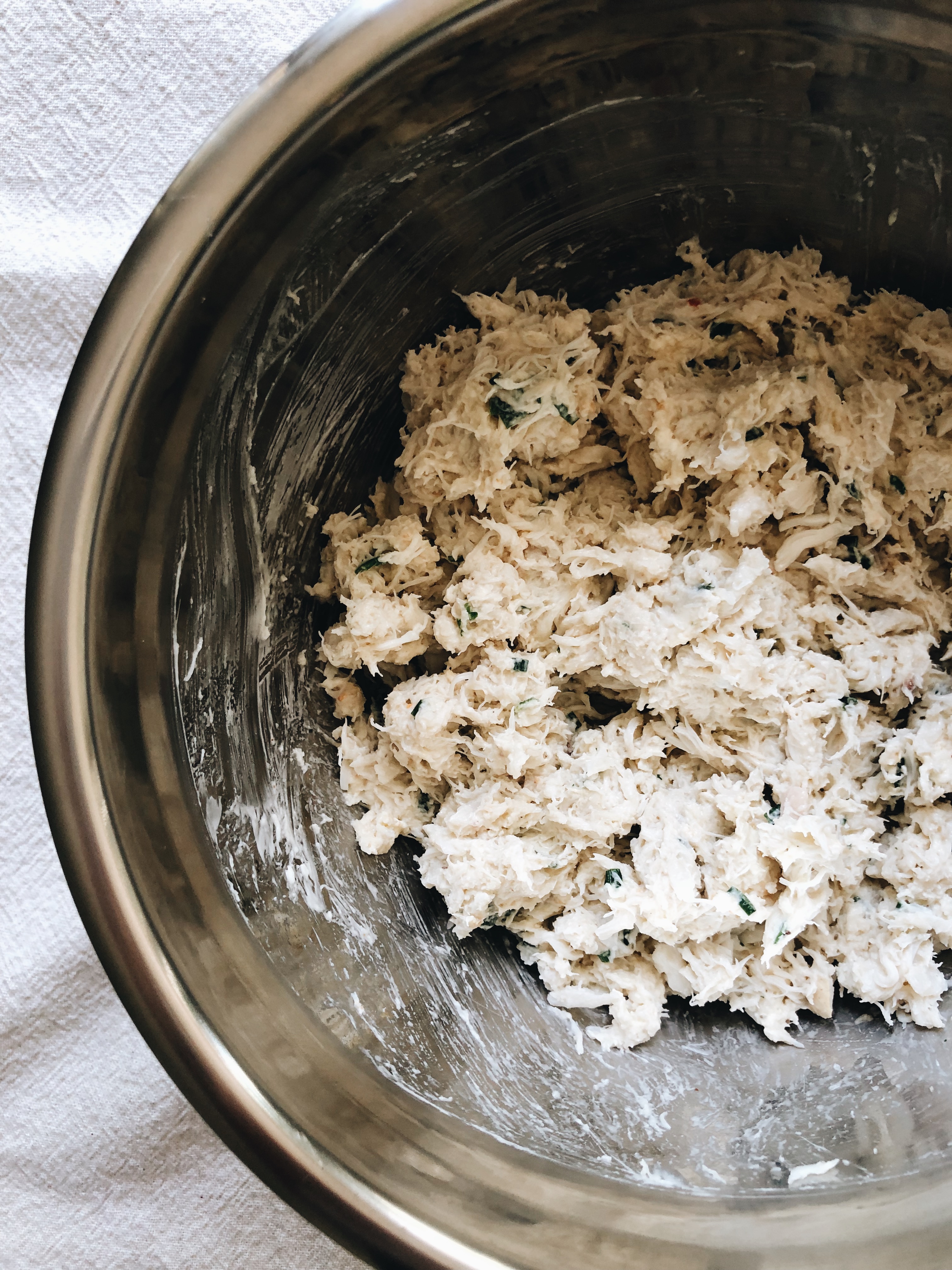 Cold Crab Dip with Crusty Baguette / Bev Cooks