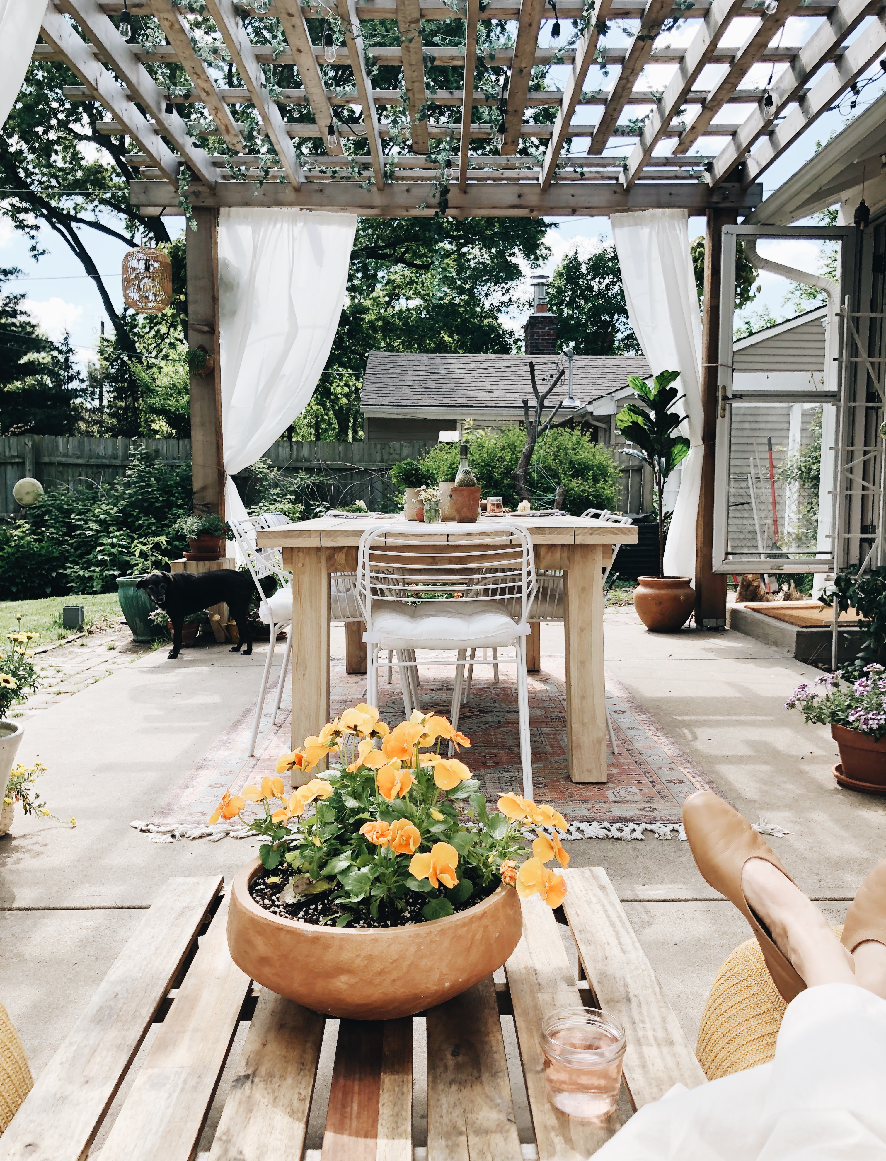 Our Back Patio with Article! / Bev Cooks