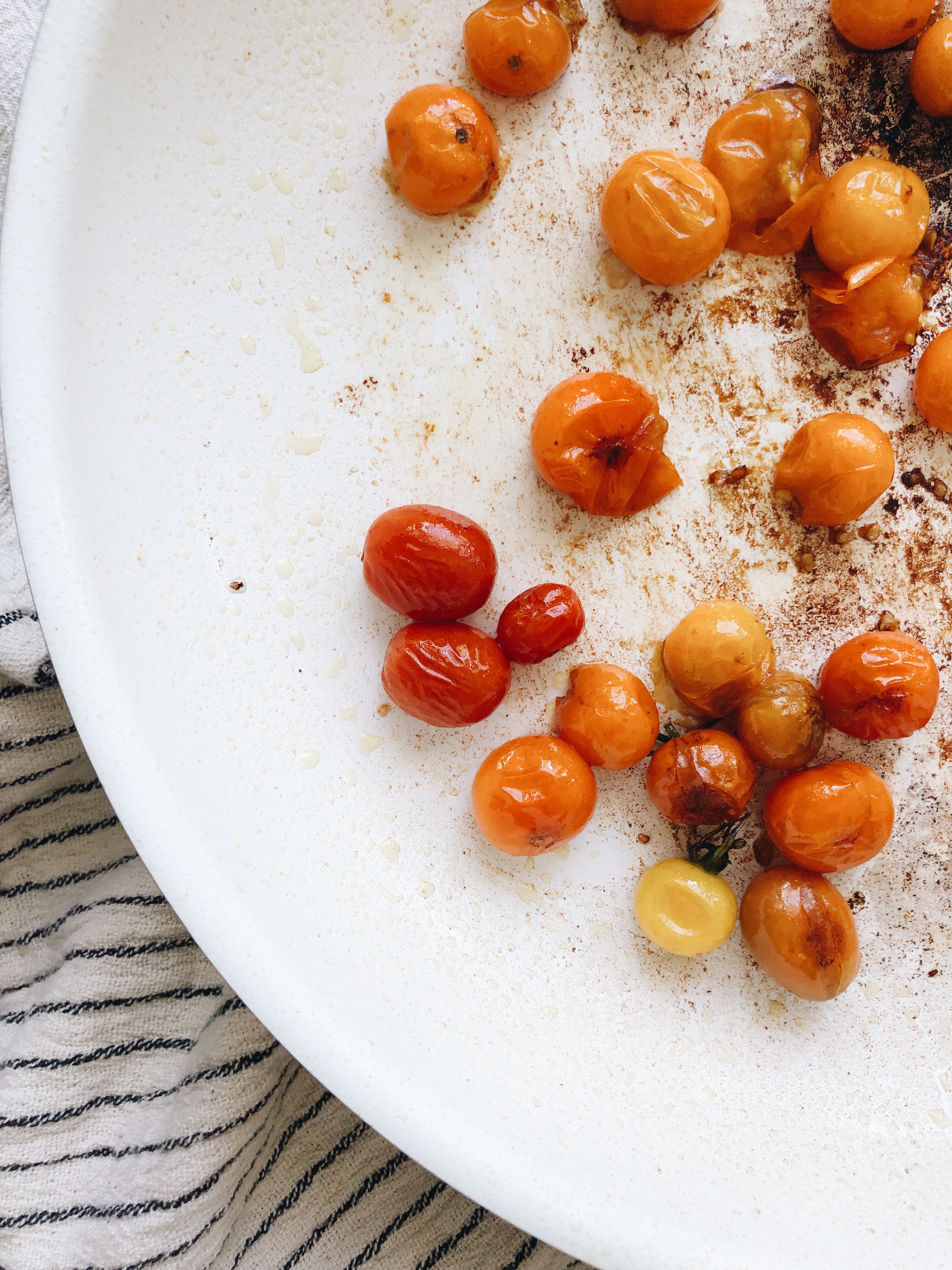 Cheesy Corn Grits with Fiery Tomatoes / Bev Cooks