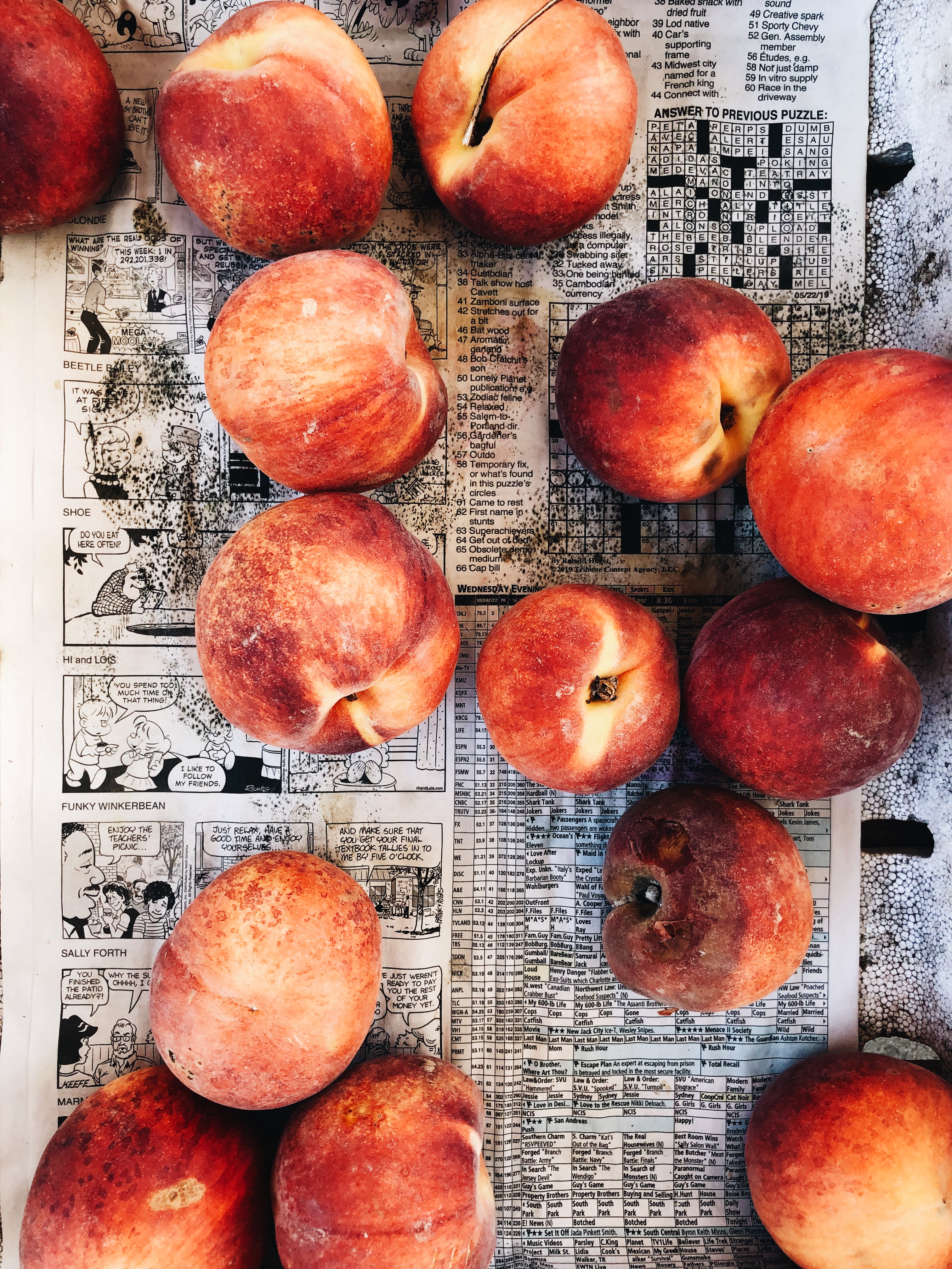 Simple Peach and Pistachio Crisp / Bev Cooks