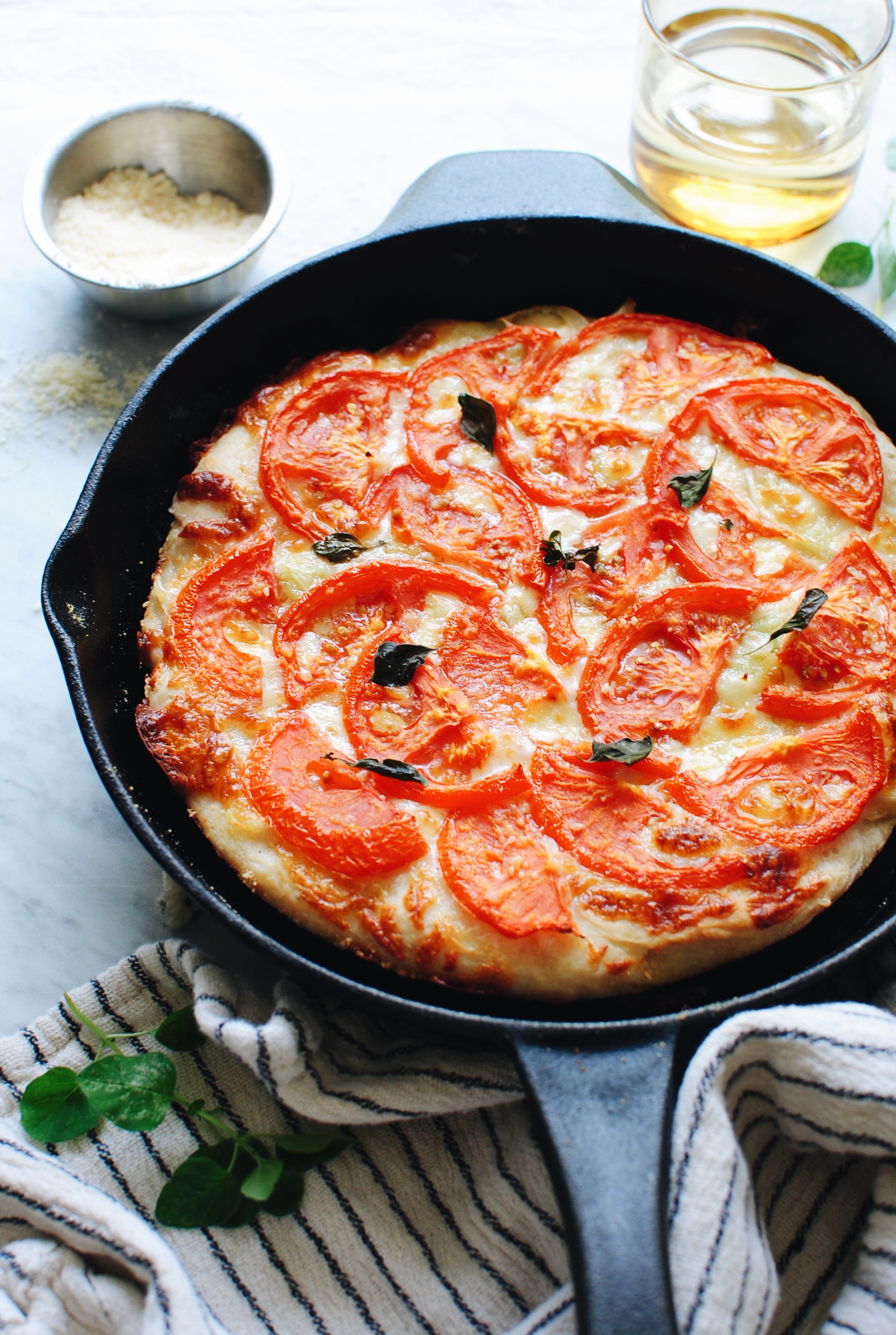 Skillet Tomato Pie / Bev Cooks