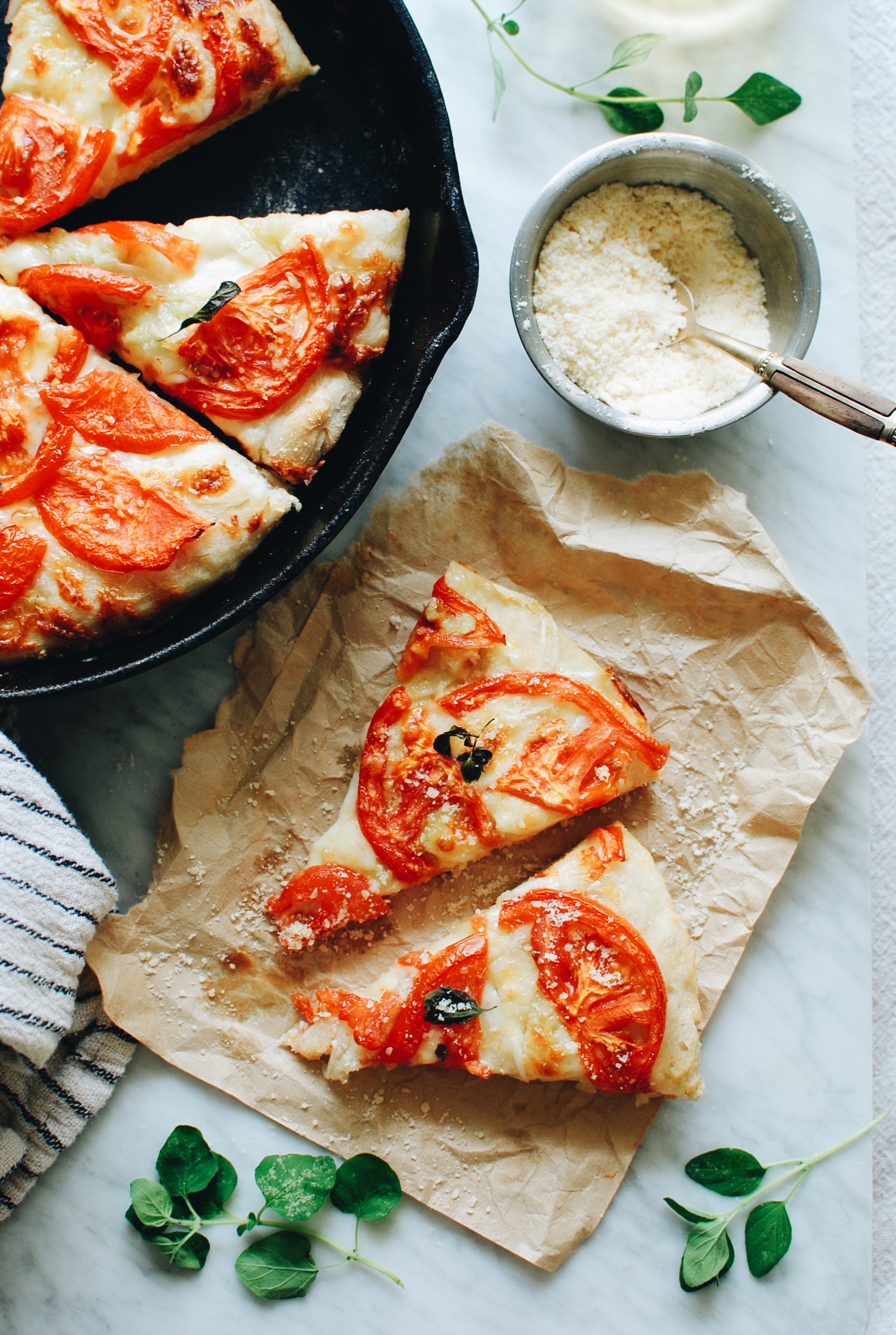 Skillet Tomato Pie / Bev Cooks