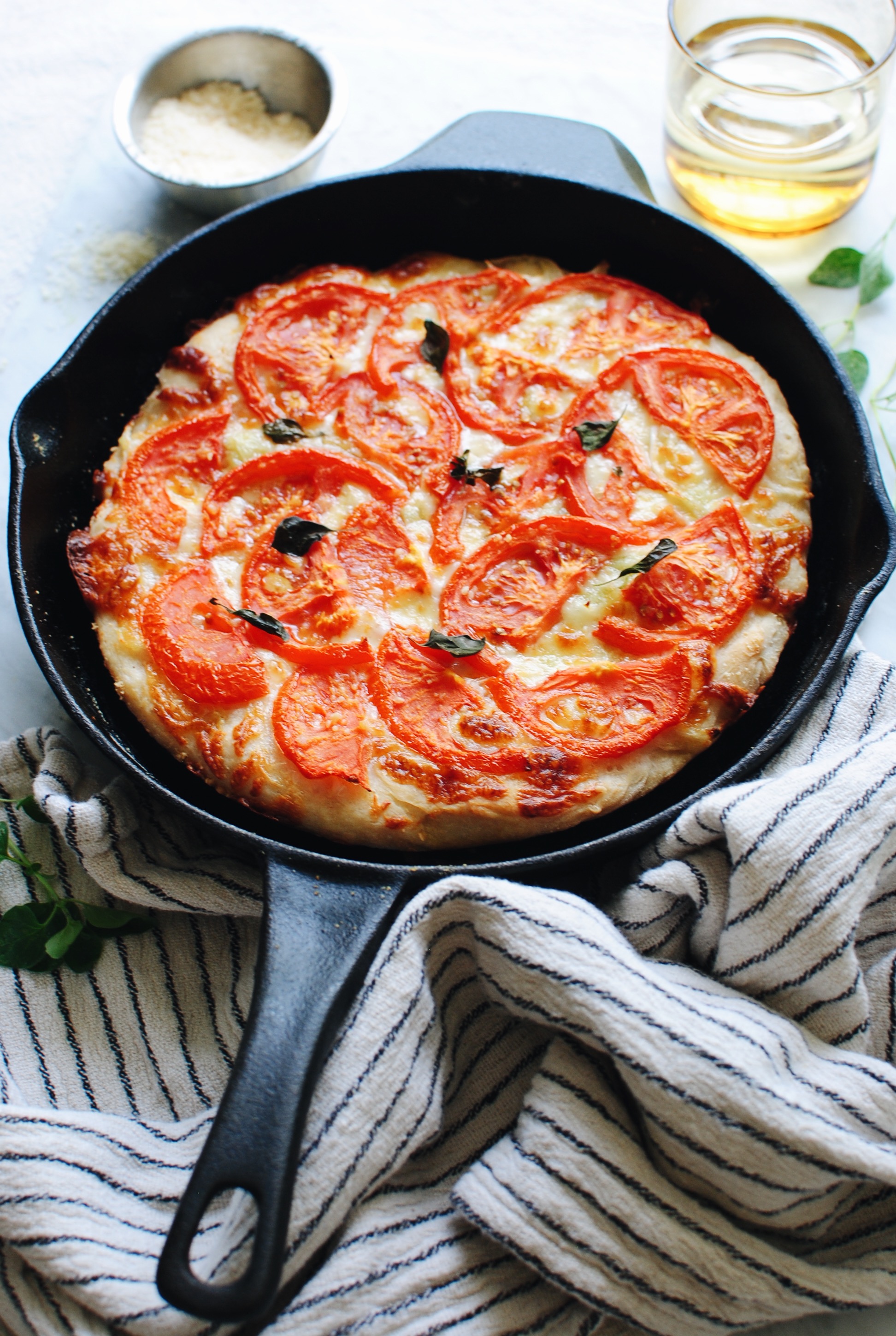 Skillet Tomato Pie / Bev Cooks