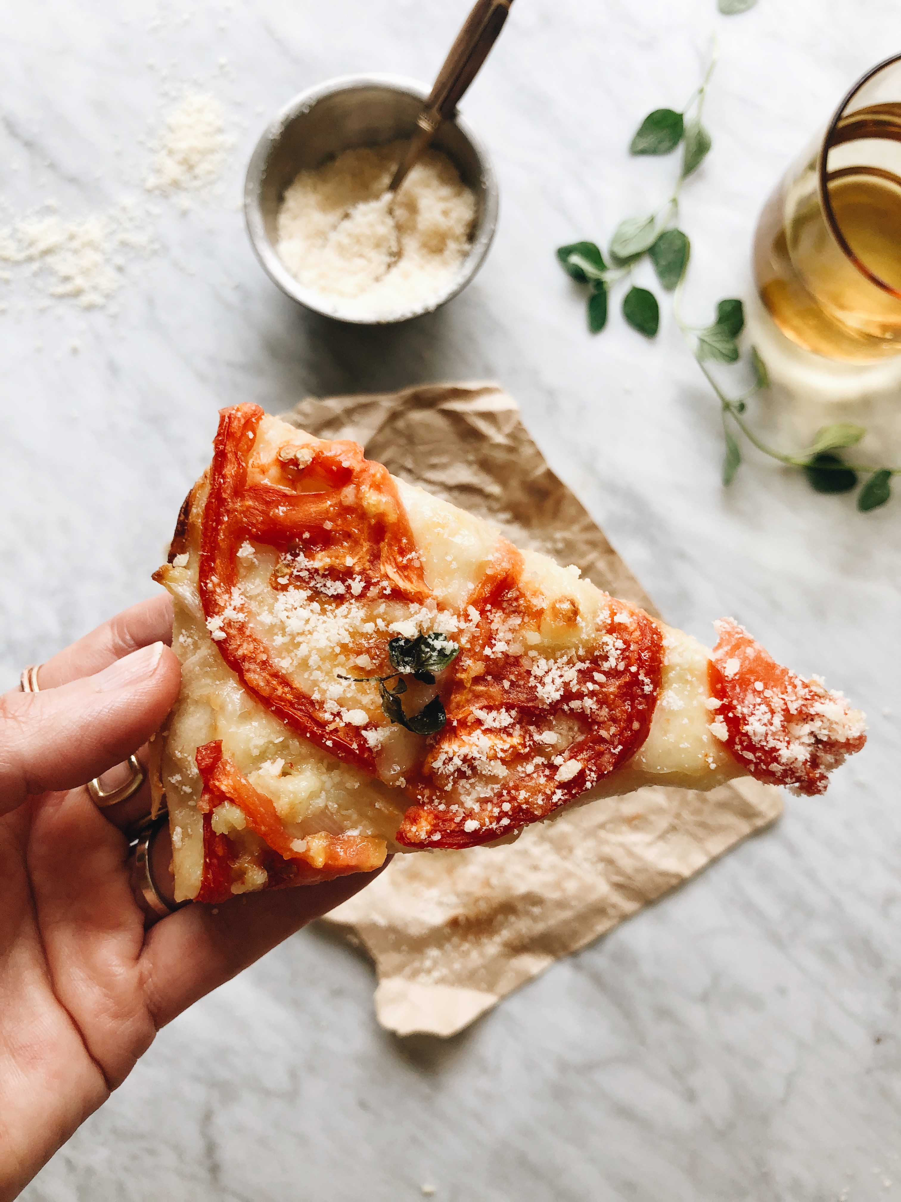 Skillet Tomato Pie / Bev Cooks