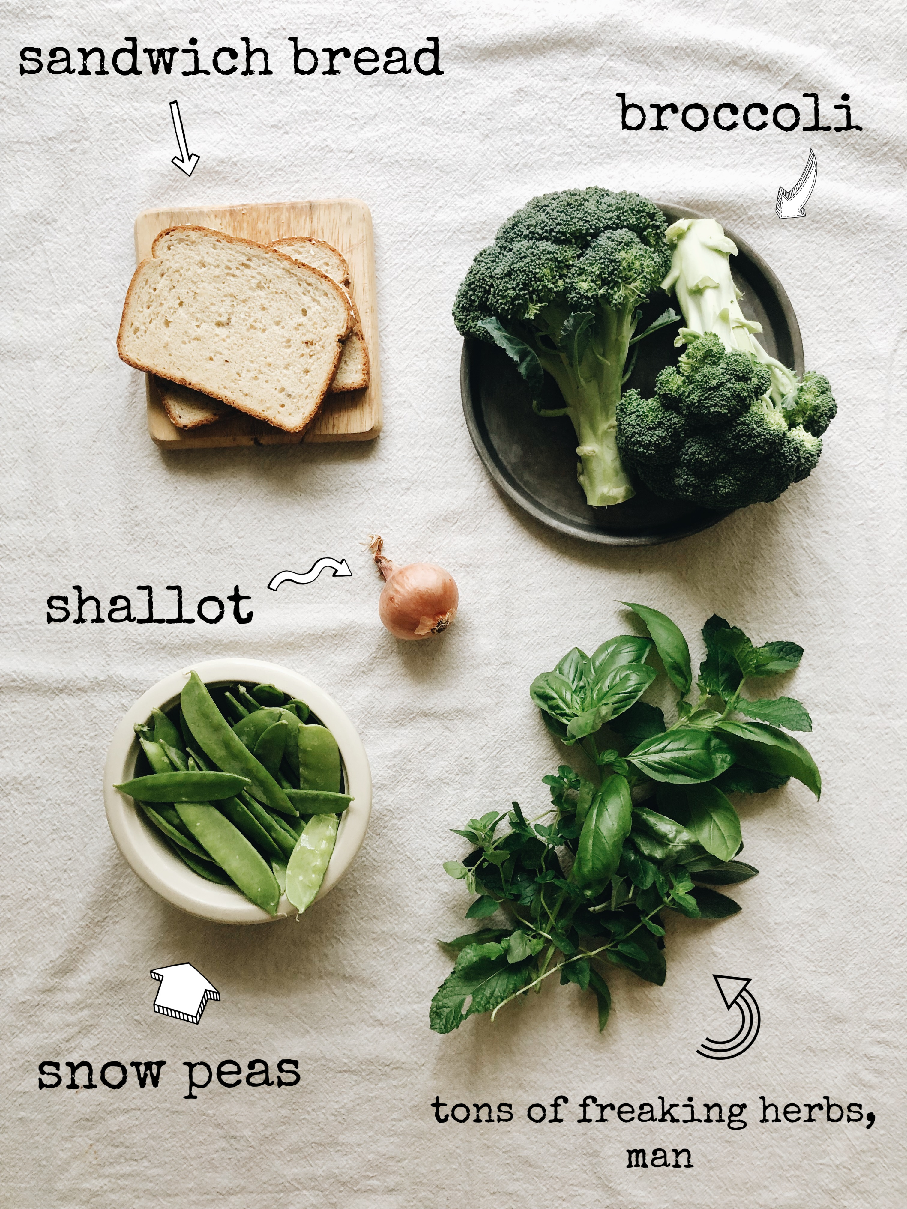 Roasted Broccoli and Snow Peas with Garden Breadcrumbs / Bev Cooks